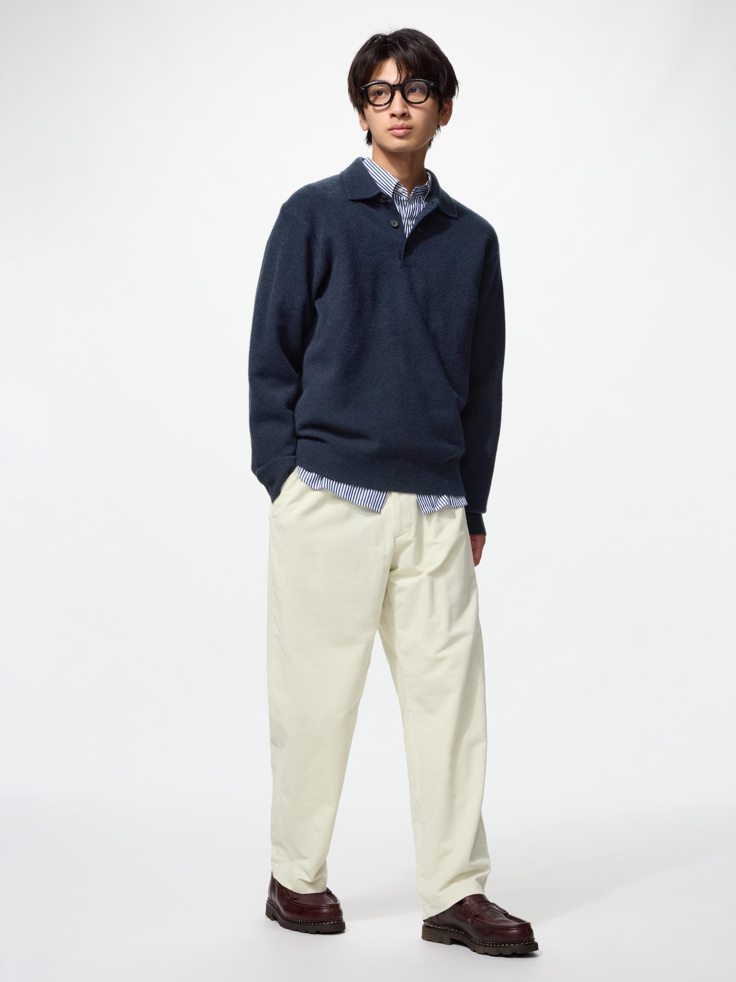 Велюровые свободные укороченные брюки — UNIQLO