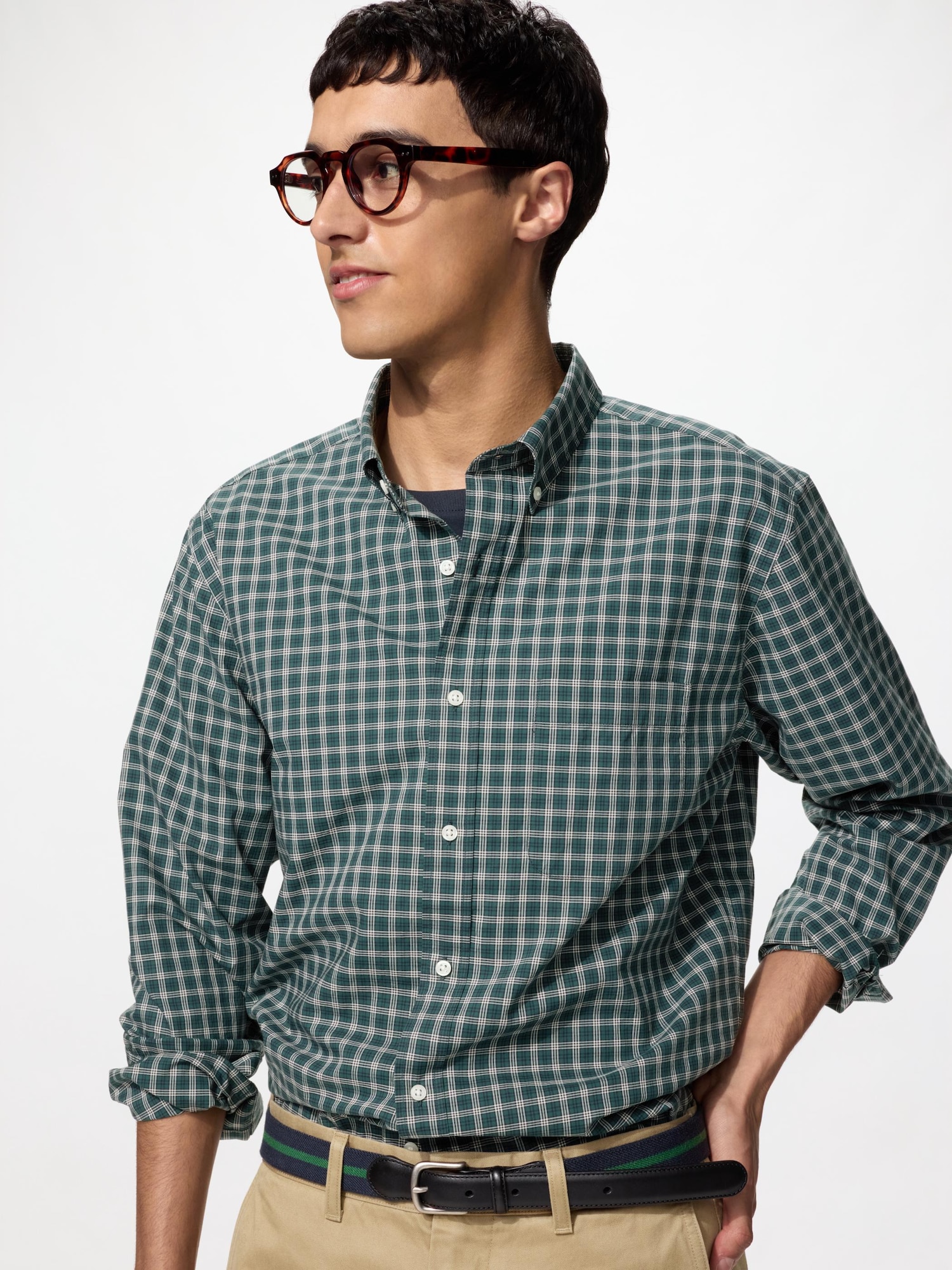 Хлопковая рубашка — UNIQLO