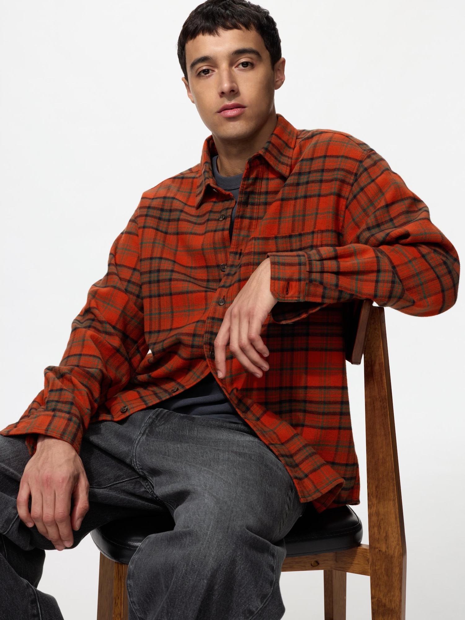 Фланелевая рубашка/тартан — UNIQLO