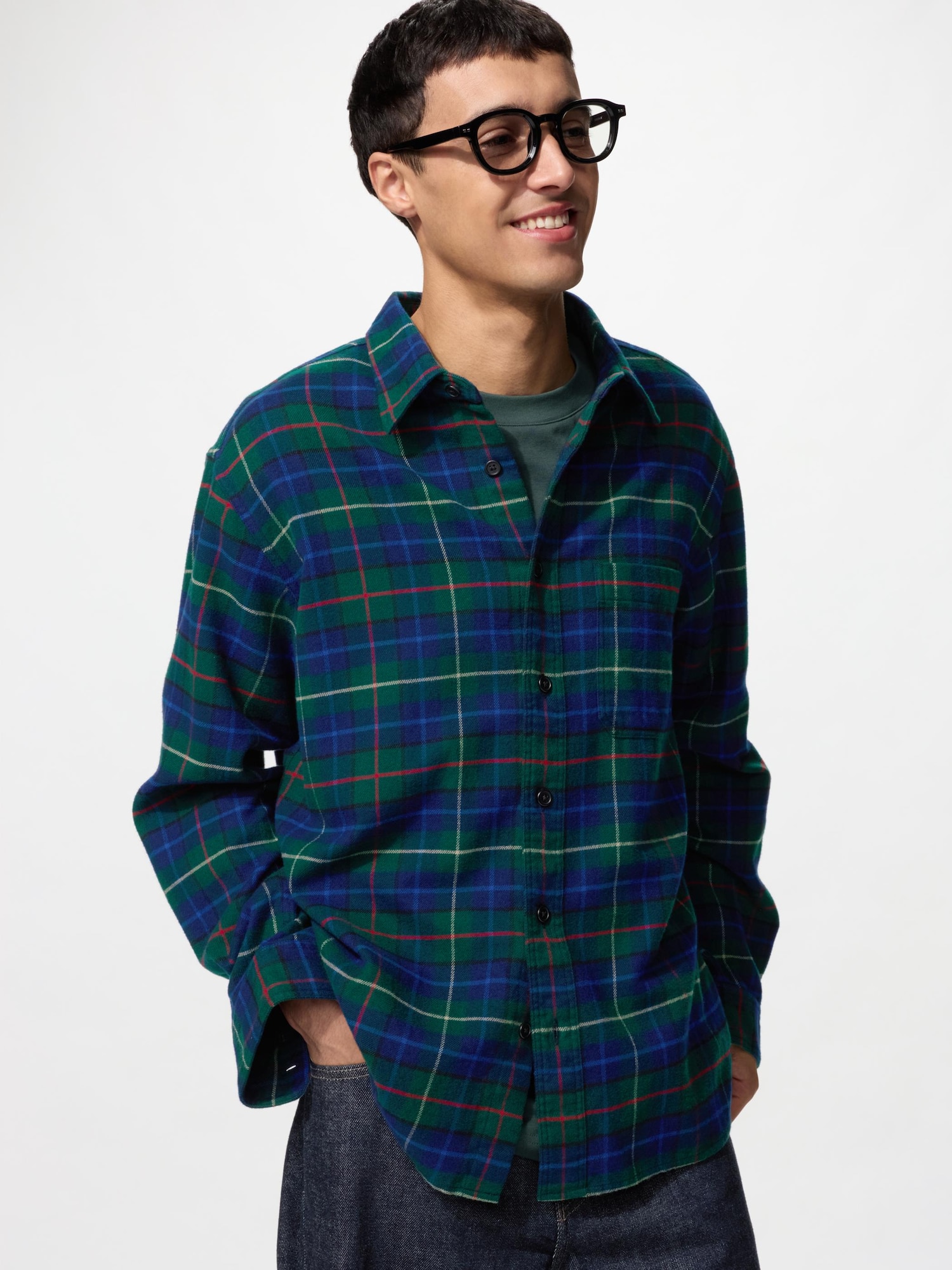 Фланелевая рубашка/тартан — UNIQLO
