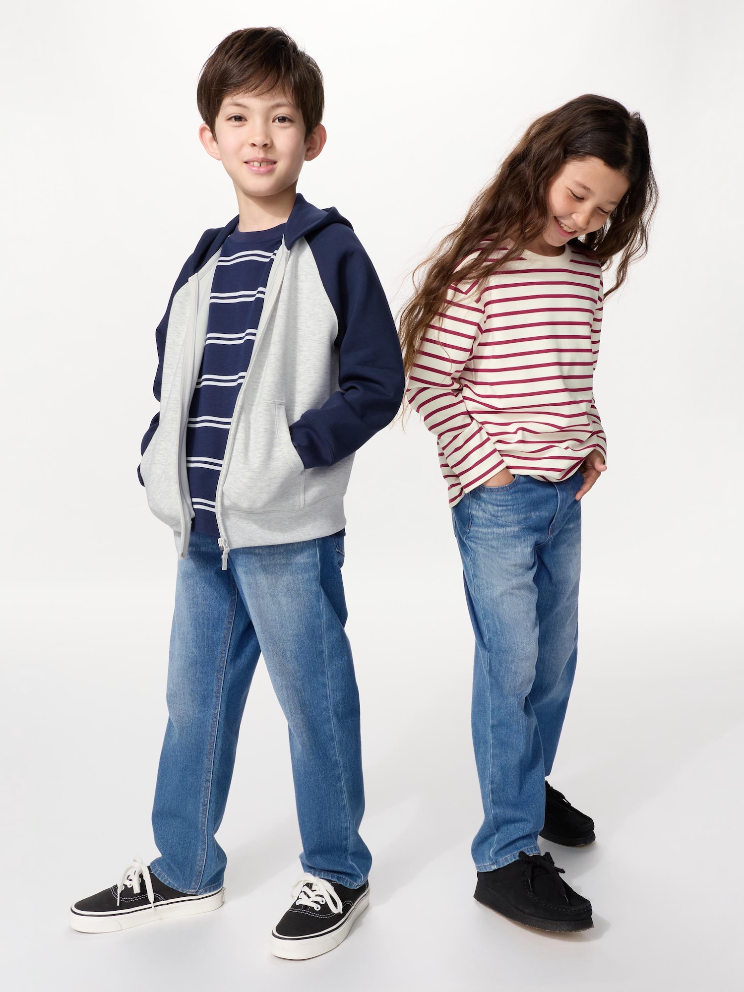 Джерсевые джинсы прямого кроя — UNIQLO