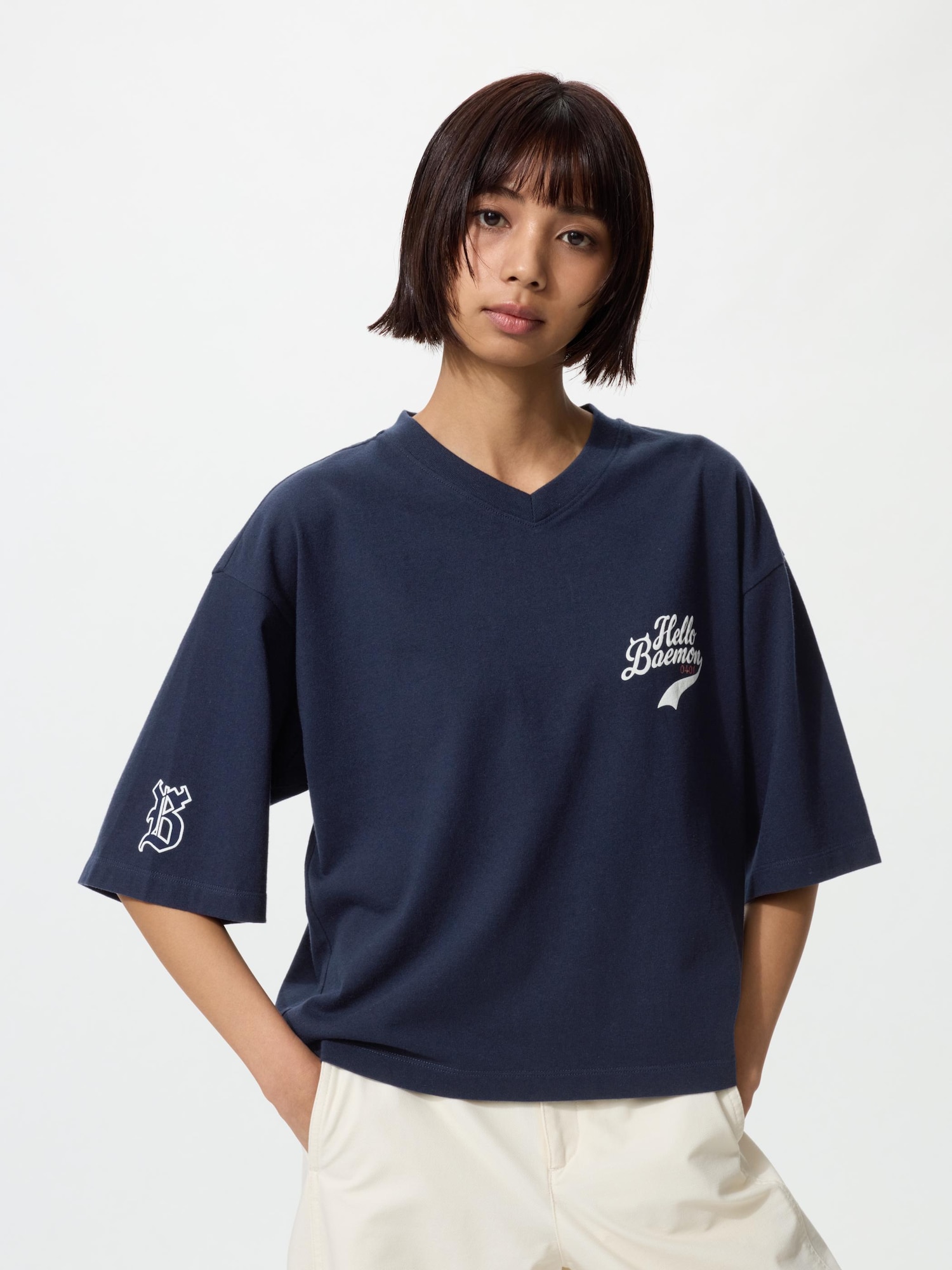 Футболка BABYMONSTER мешковатая — UNIQLO