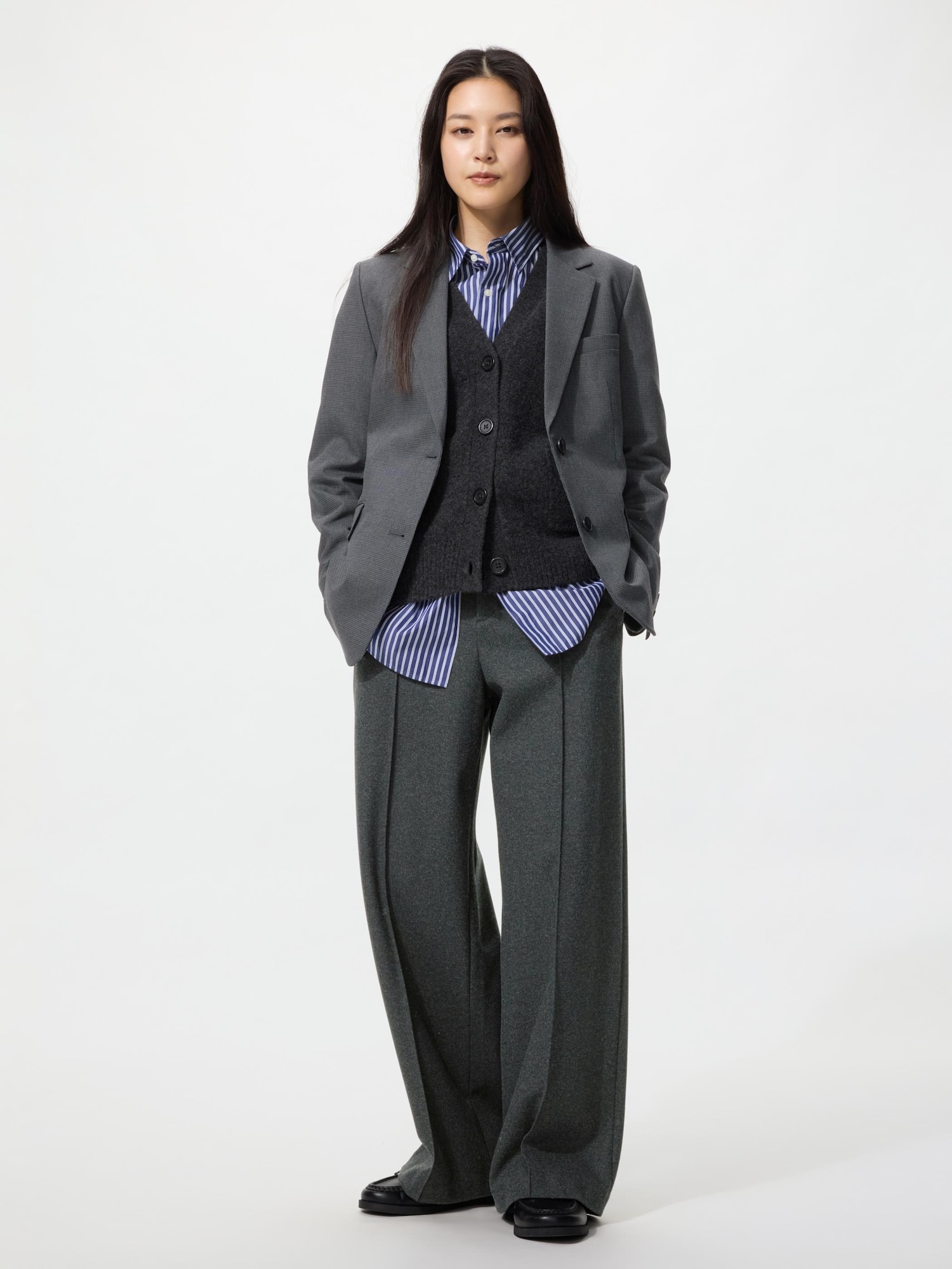 Широкие брюки из мягкого трикотажа — UNIQLO