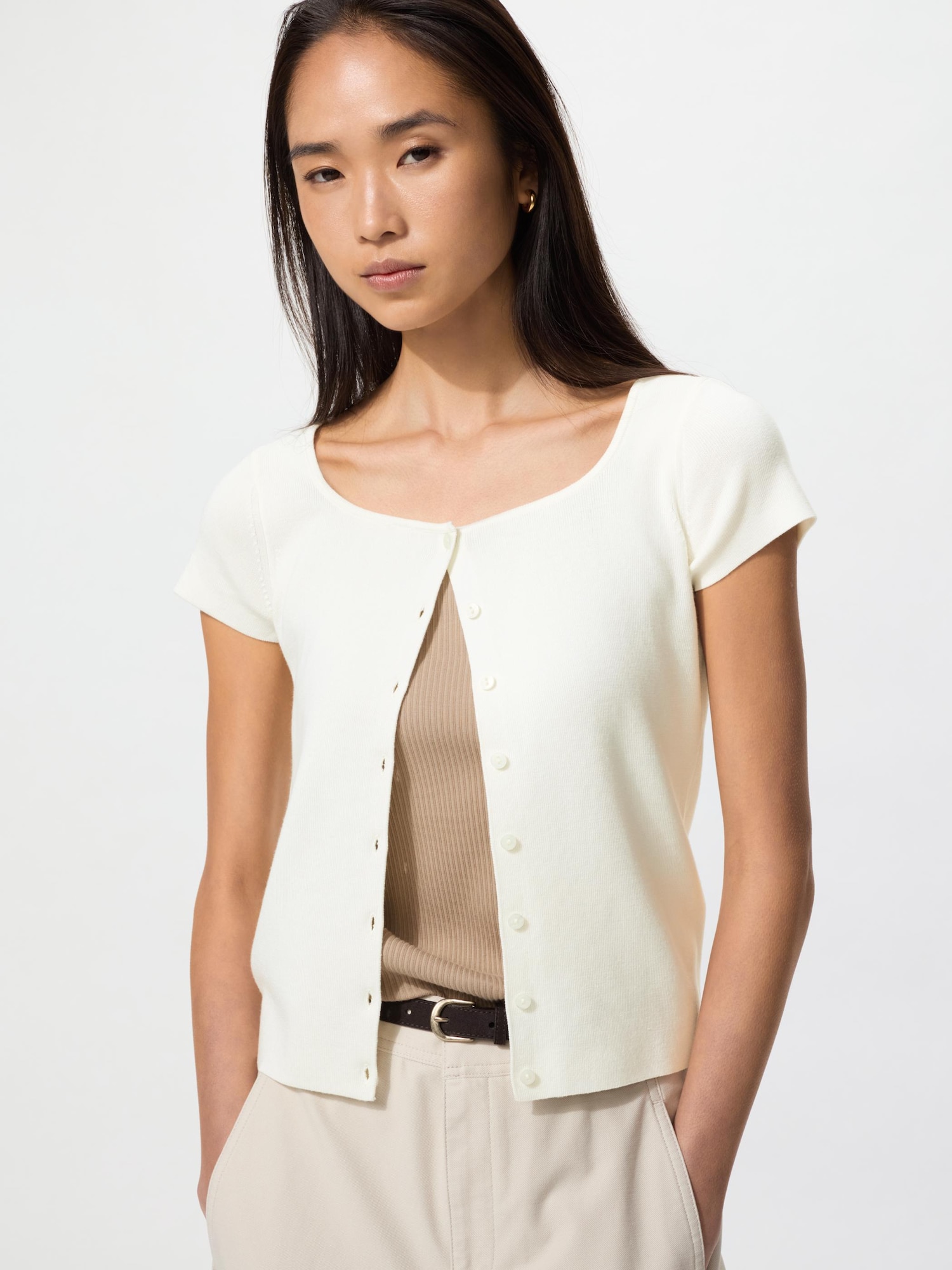 Кардиган круглый вырез — UNIQLO
