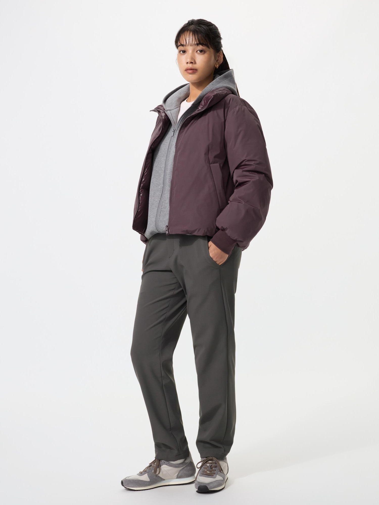 Утепленные эластичные брюки — UNIQLO