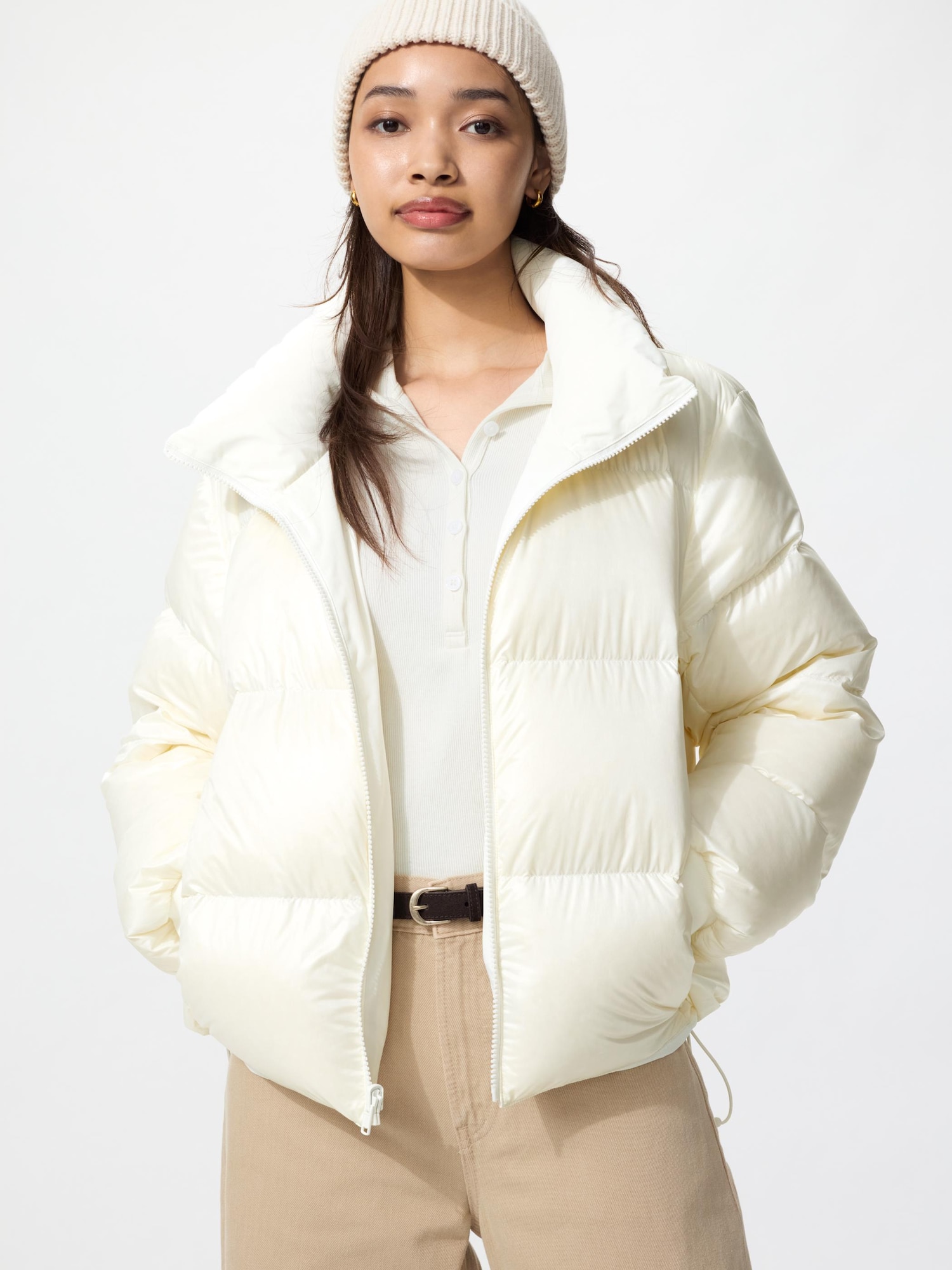 Обратимый короткий пуховик — UNIQLO