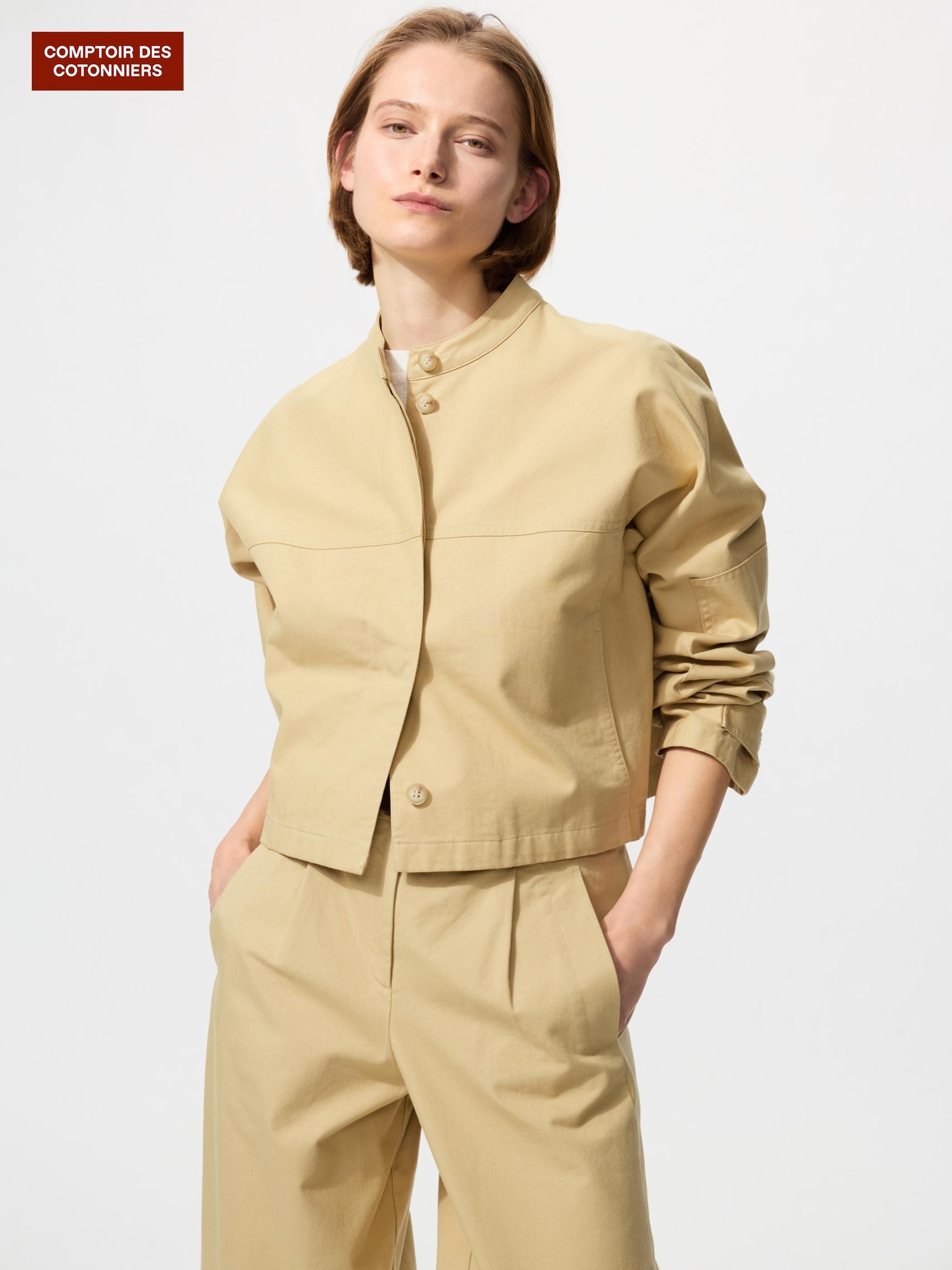 Короткий жакет хлопок — UNIQLO