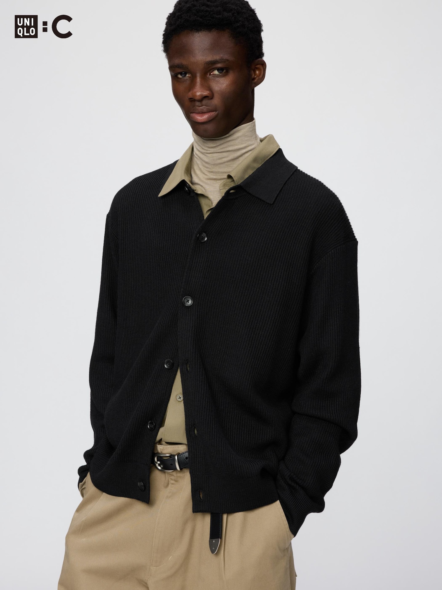Кардиган с воротником из мериносовой шерсти — UNIQLO