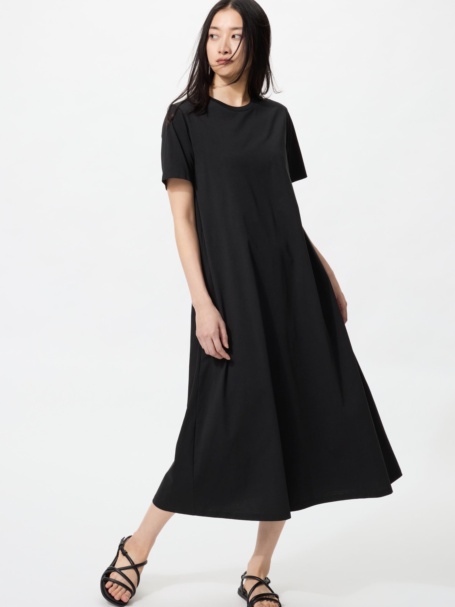 Платье-футболка AIRism хлопок удлиненное — UNIQLO