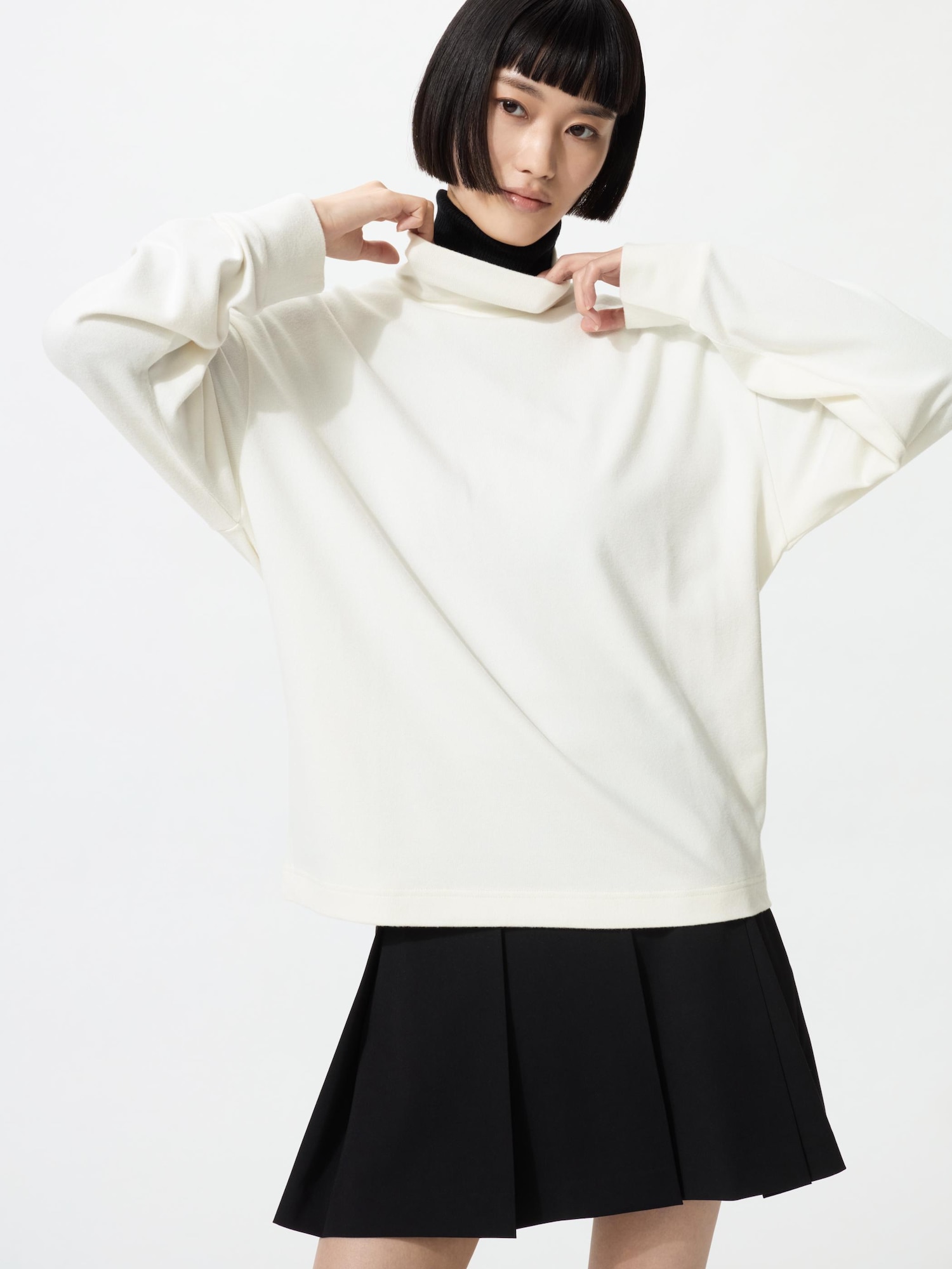 мягкий вязаный флис водолазка — UNIQLO