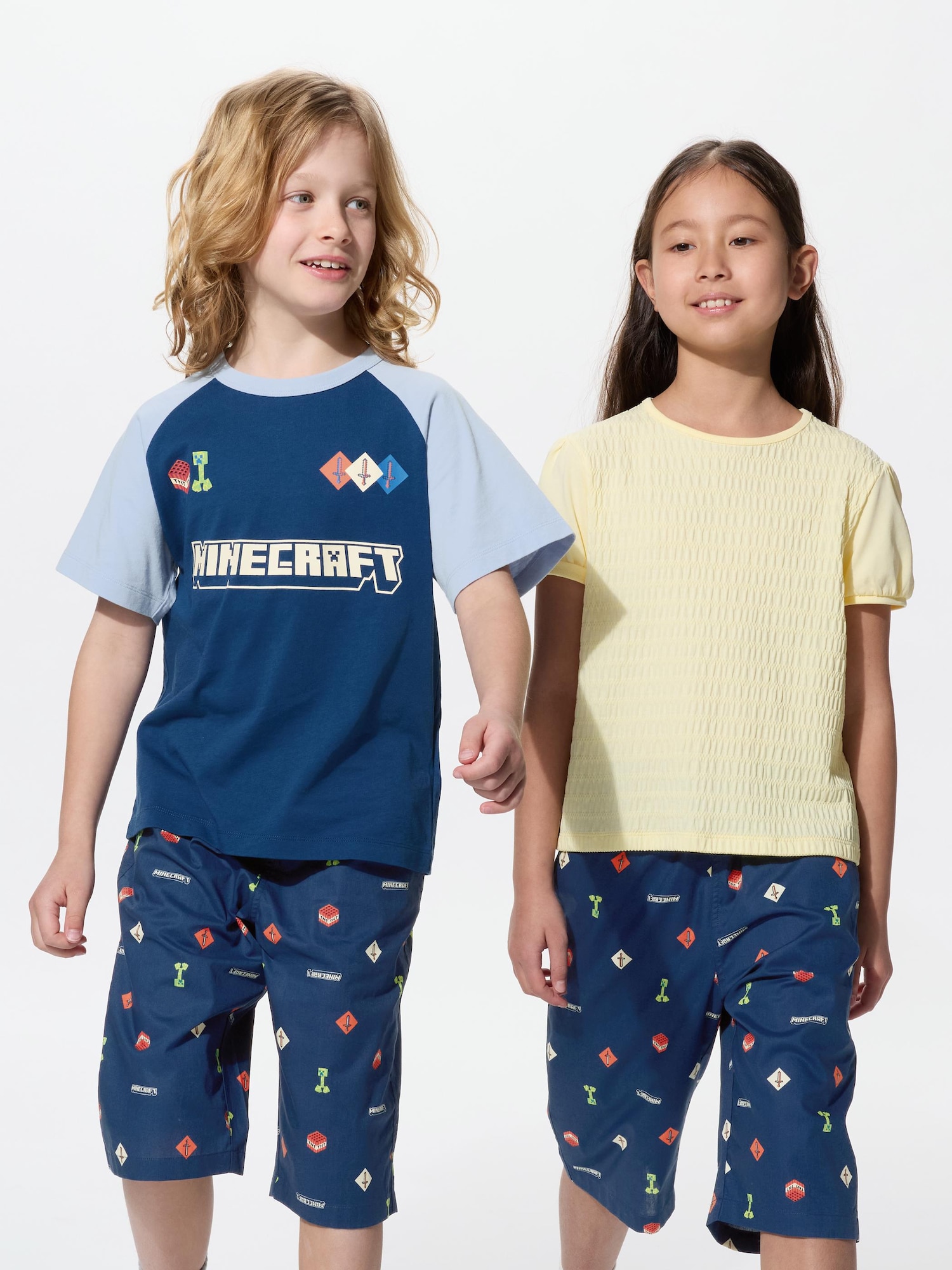 Хлопковые длинные шорты Minecraft — UNIQLO
