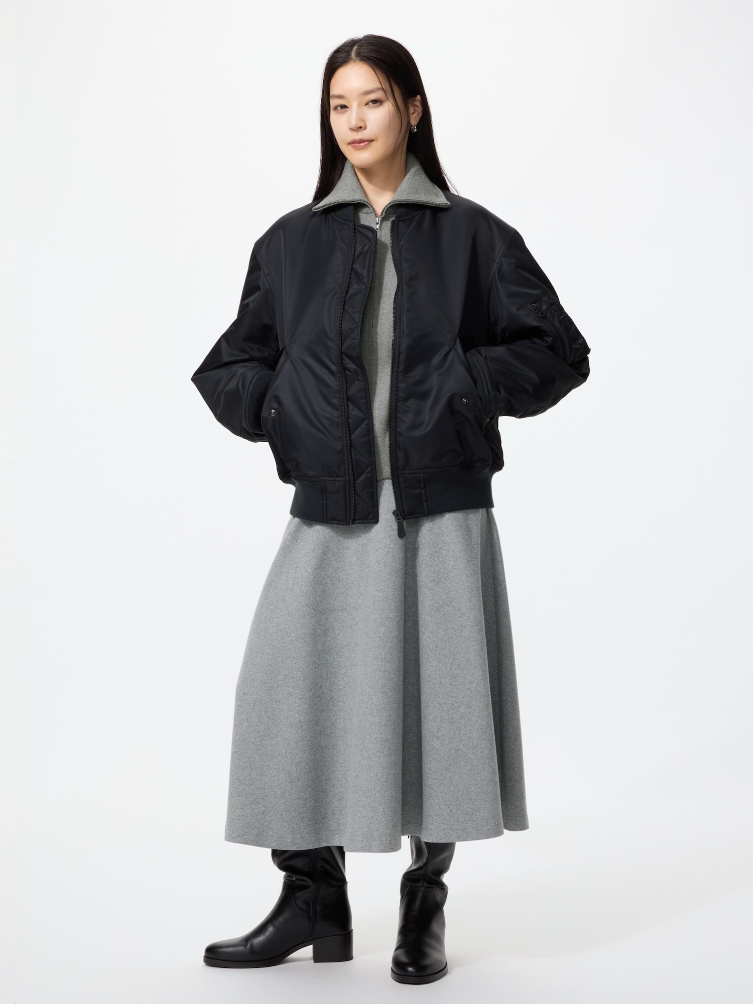 Мягкая джерси юбка-клеш — UNIQLO