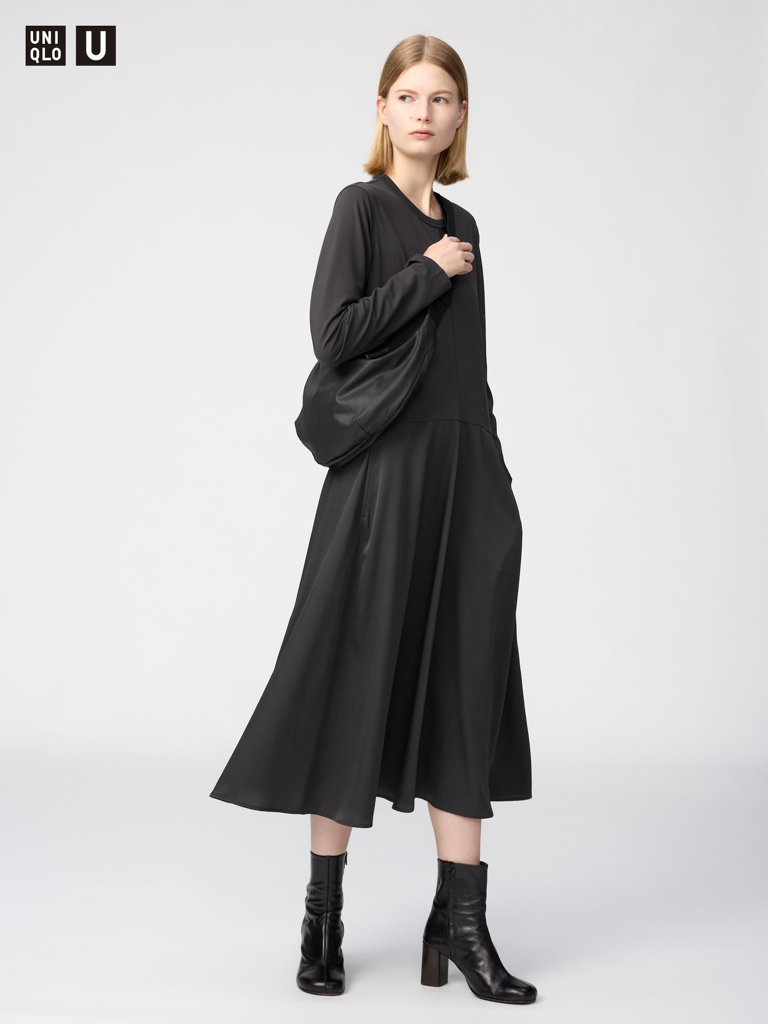 Сатиновое комбинезонное платье — UNIQLO