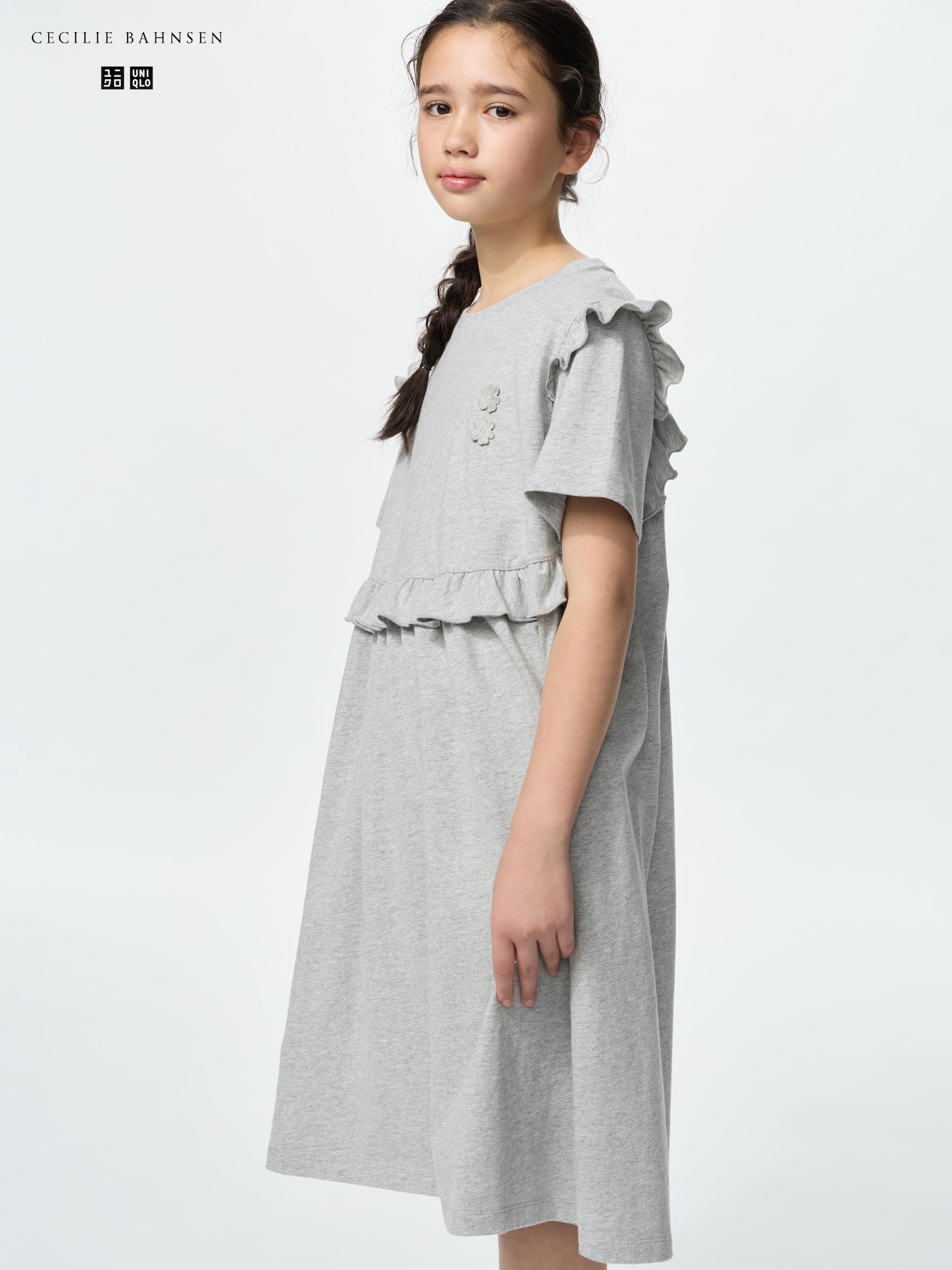 Платье с рюшами девичье — UNIQLO
