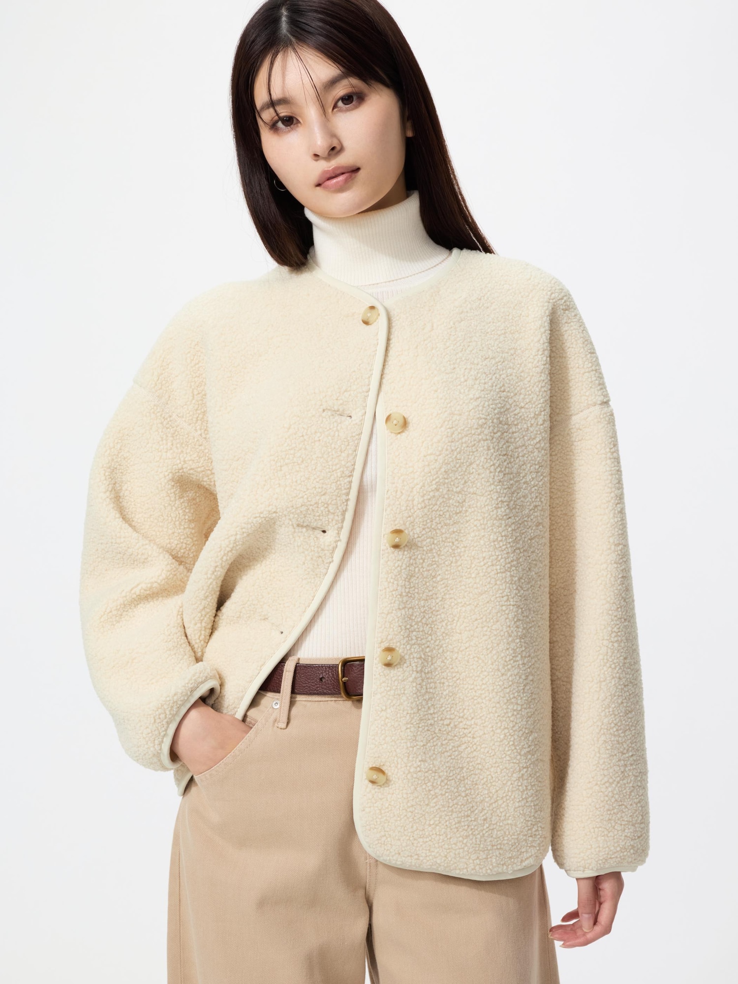Кардиган из флиса расслабленного кроя — UNIQLO