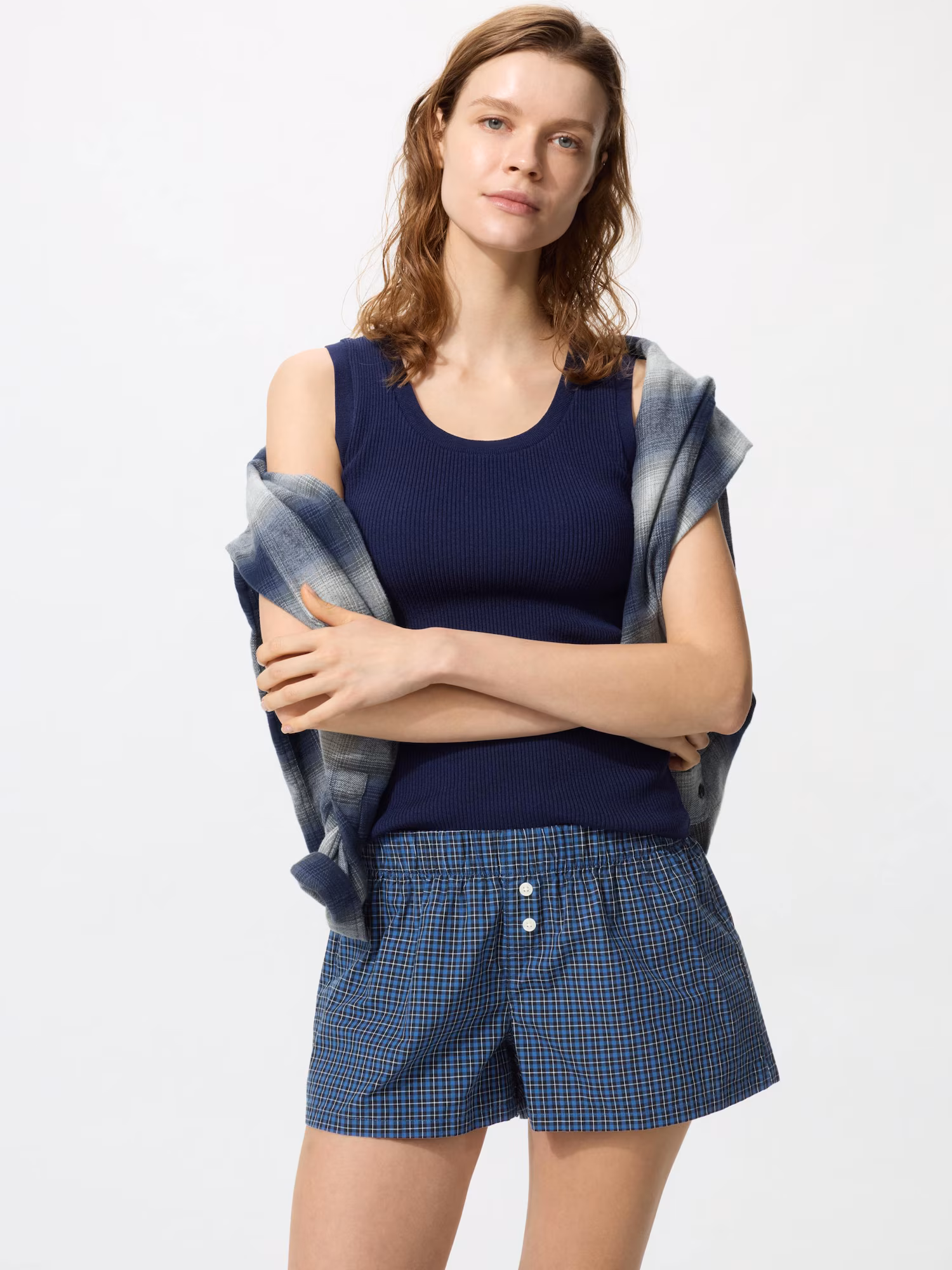 Хлопковые боксеры-шорты удобного кроя — UNIQLO