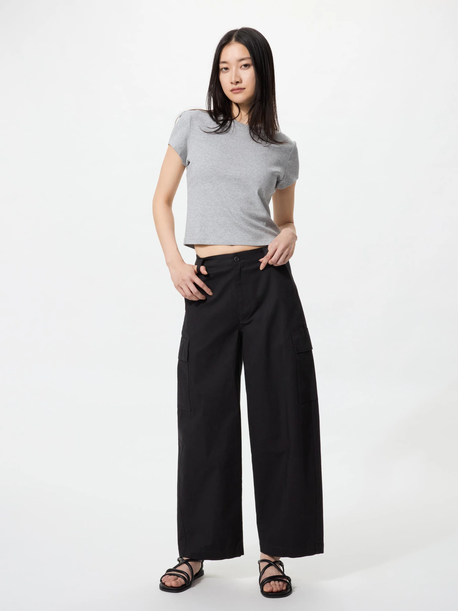 Бочкообразные грузовые брюки удлиненные — UNIQLO