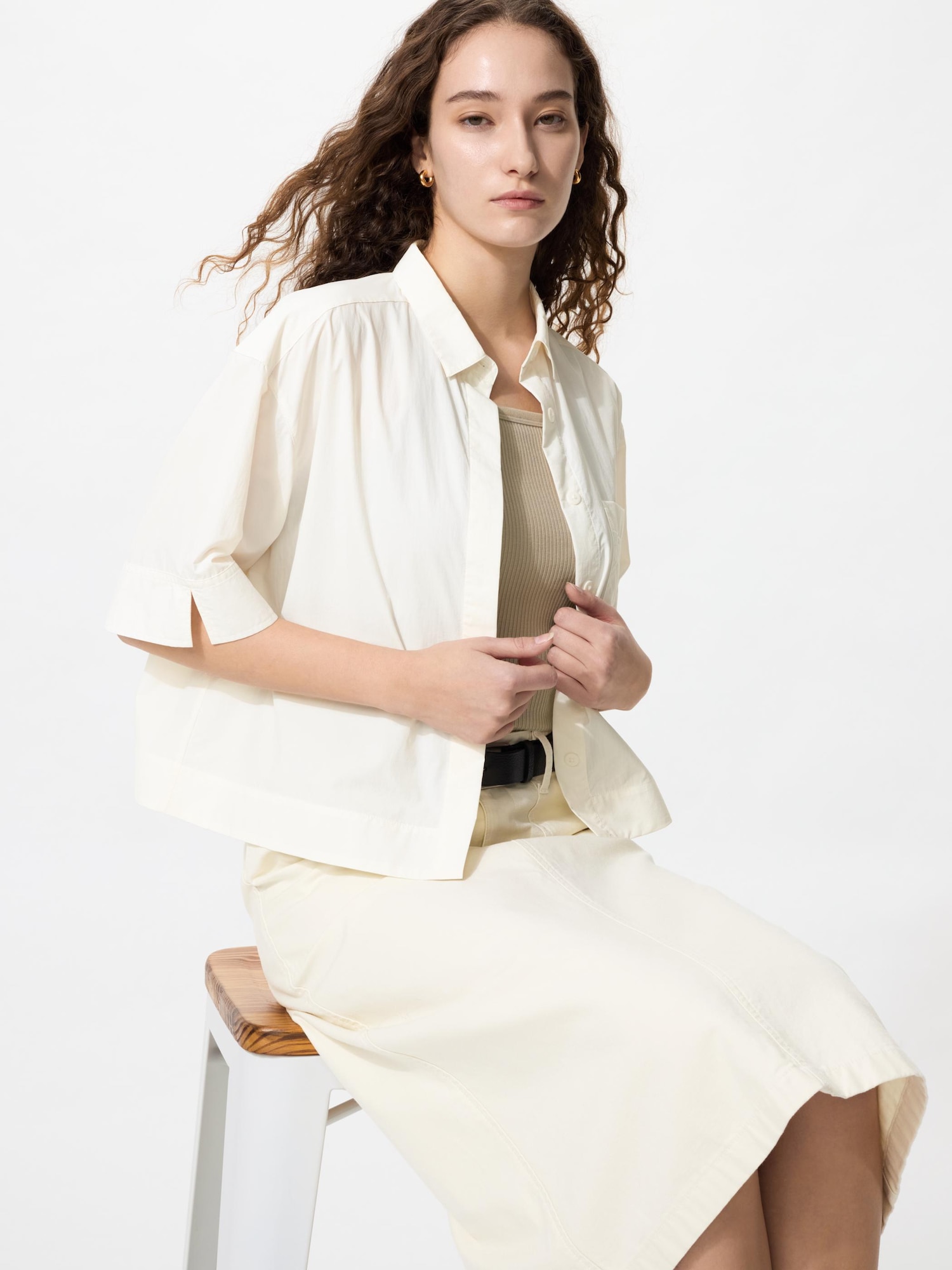 Боксерская рубашка нейлоновая 5/10 рукав — UNIQLO