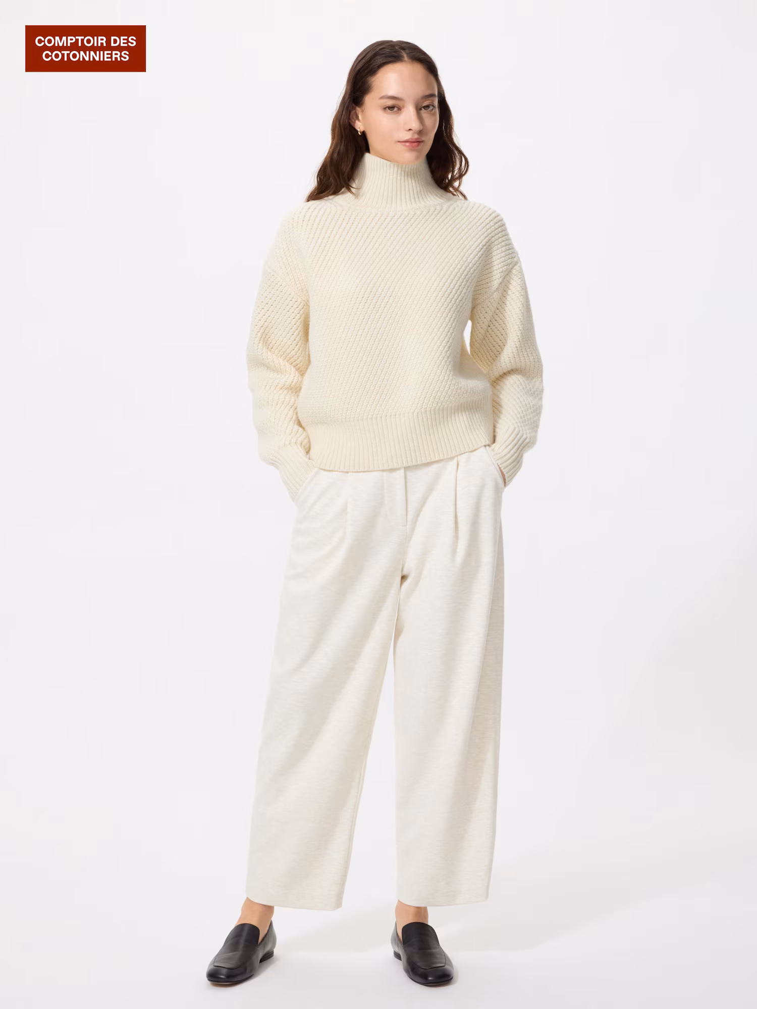 Брюки barrel из джерси — UNIQLO
