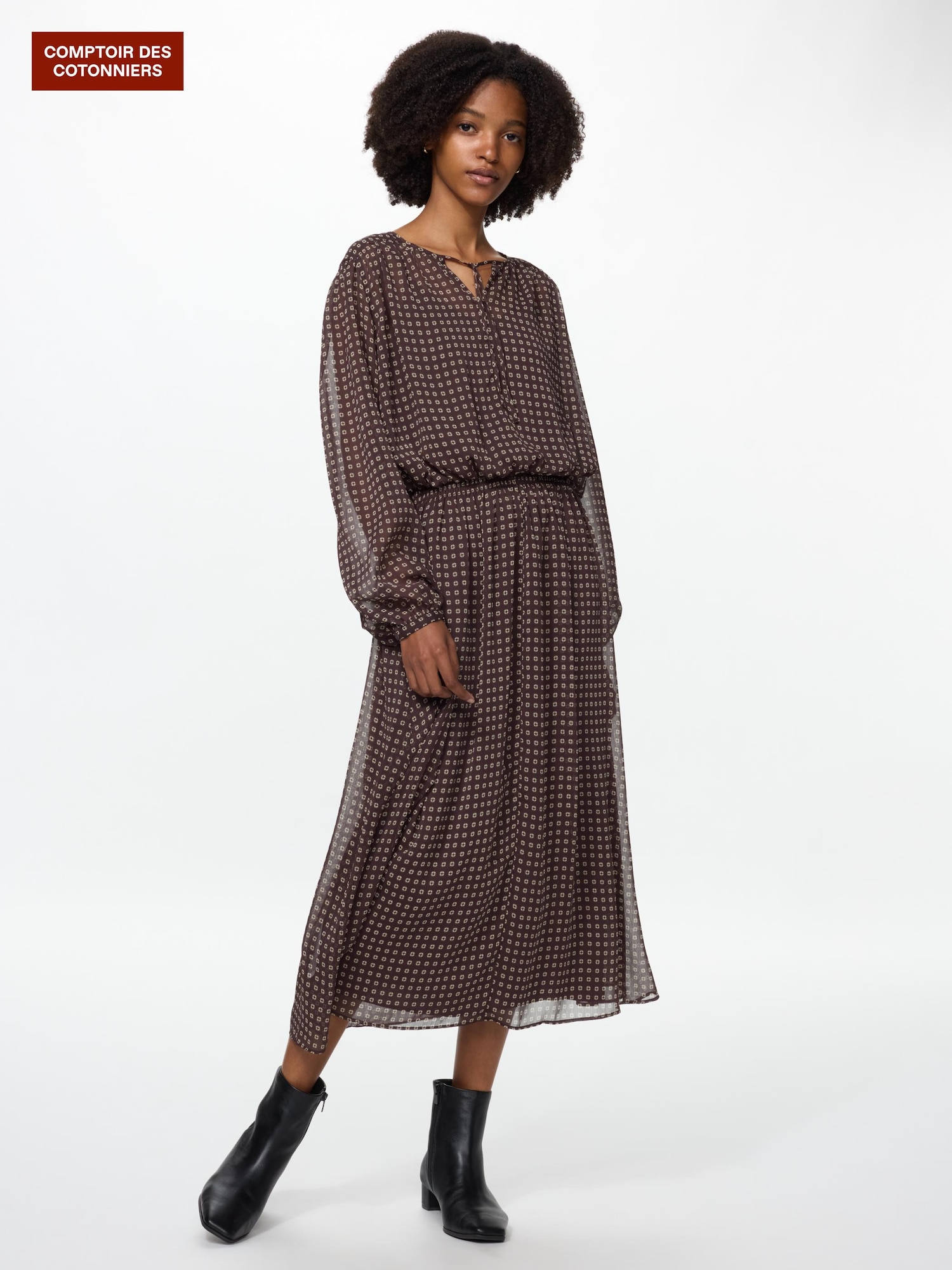 Платье шифоновое с принтом — UNIQLO