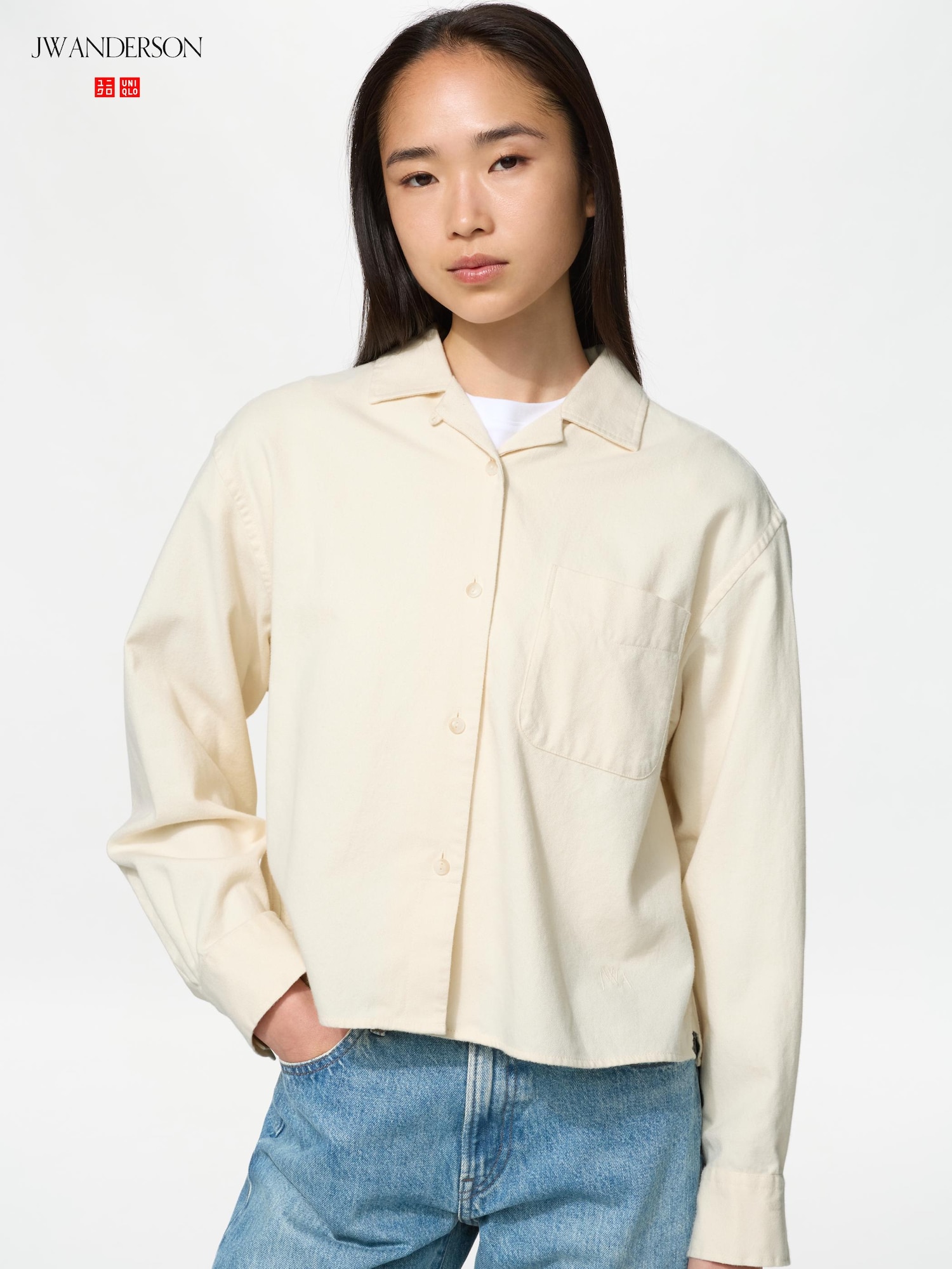 Фланелевая бокс-силуэт рубашка — UNIQLO