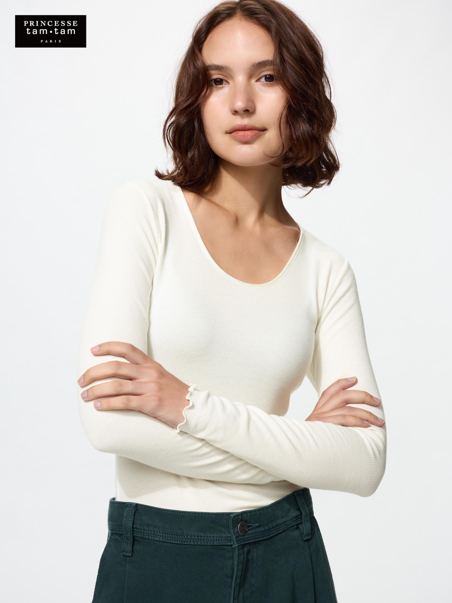 極暖ヒートテックカシミヤブレンドリブUネックT — UNIQLO