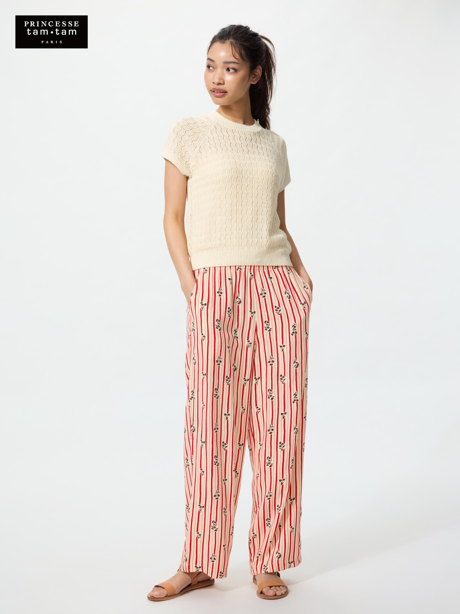 Длинные брюки из вискозы с принтом — UNIQLO