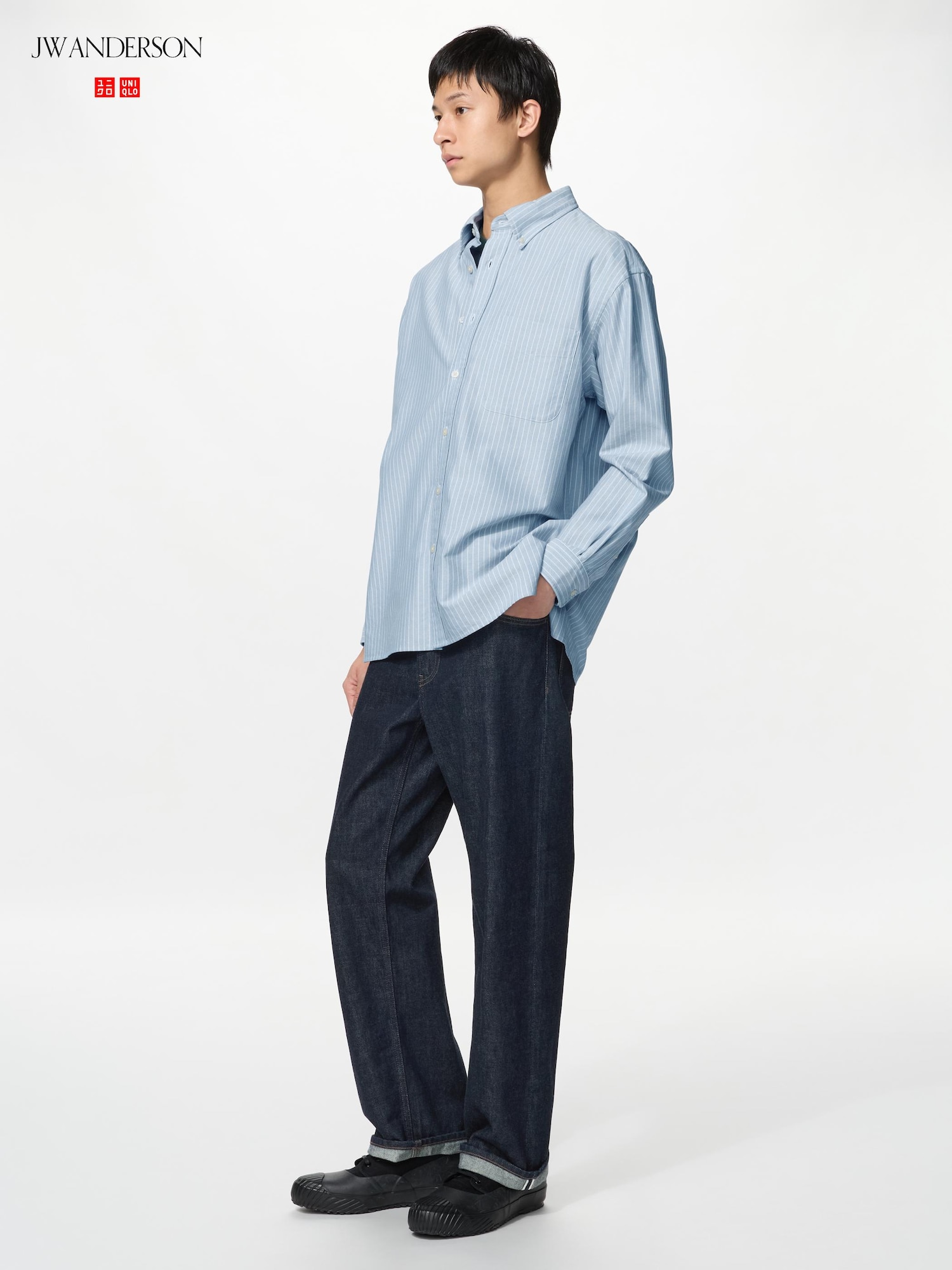 Джинсы прямые сельвидж — UNIQLO