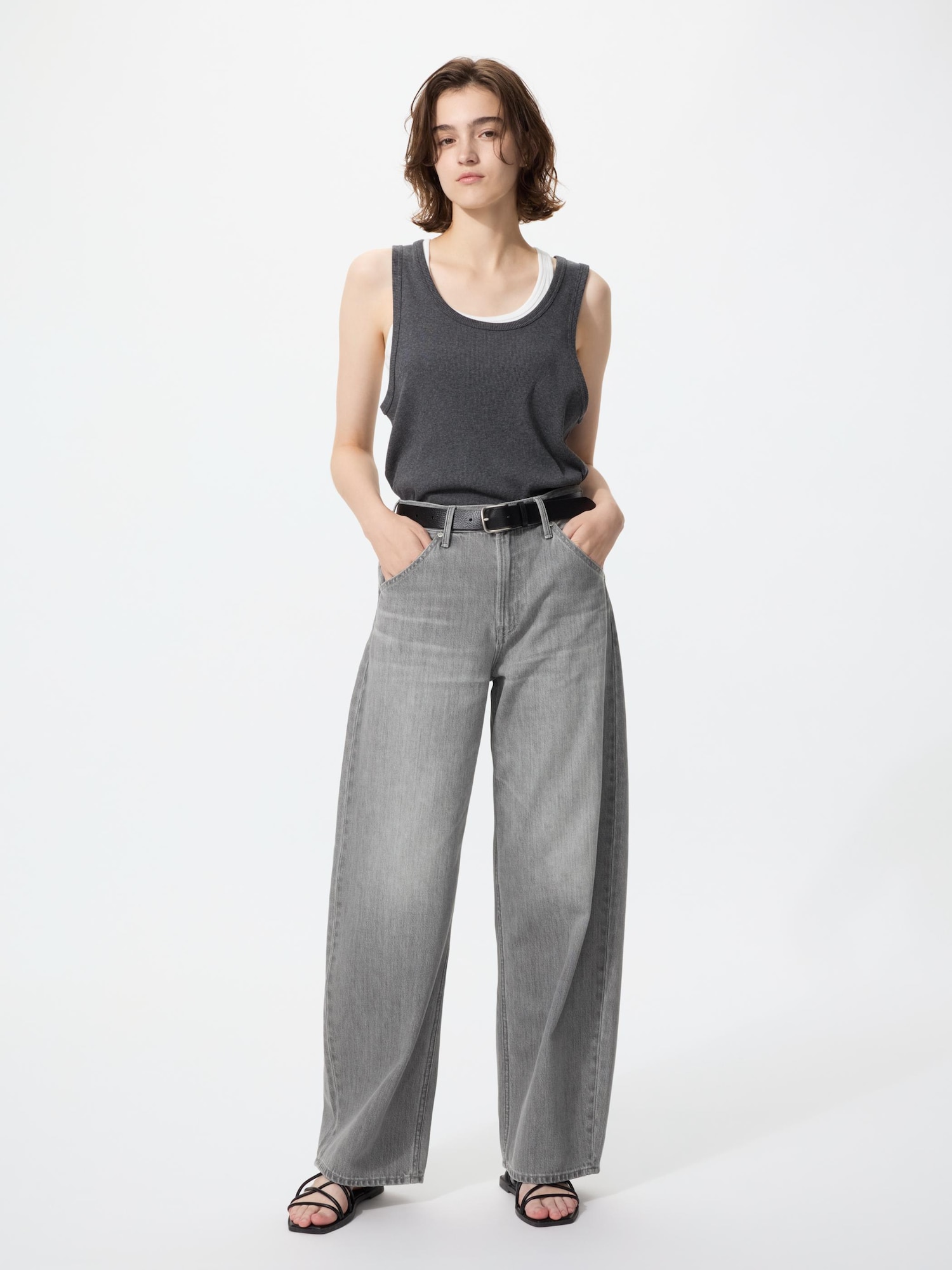 Джинсы с заниженной талией/длинные — UNIQLO