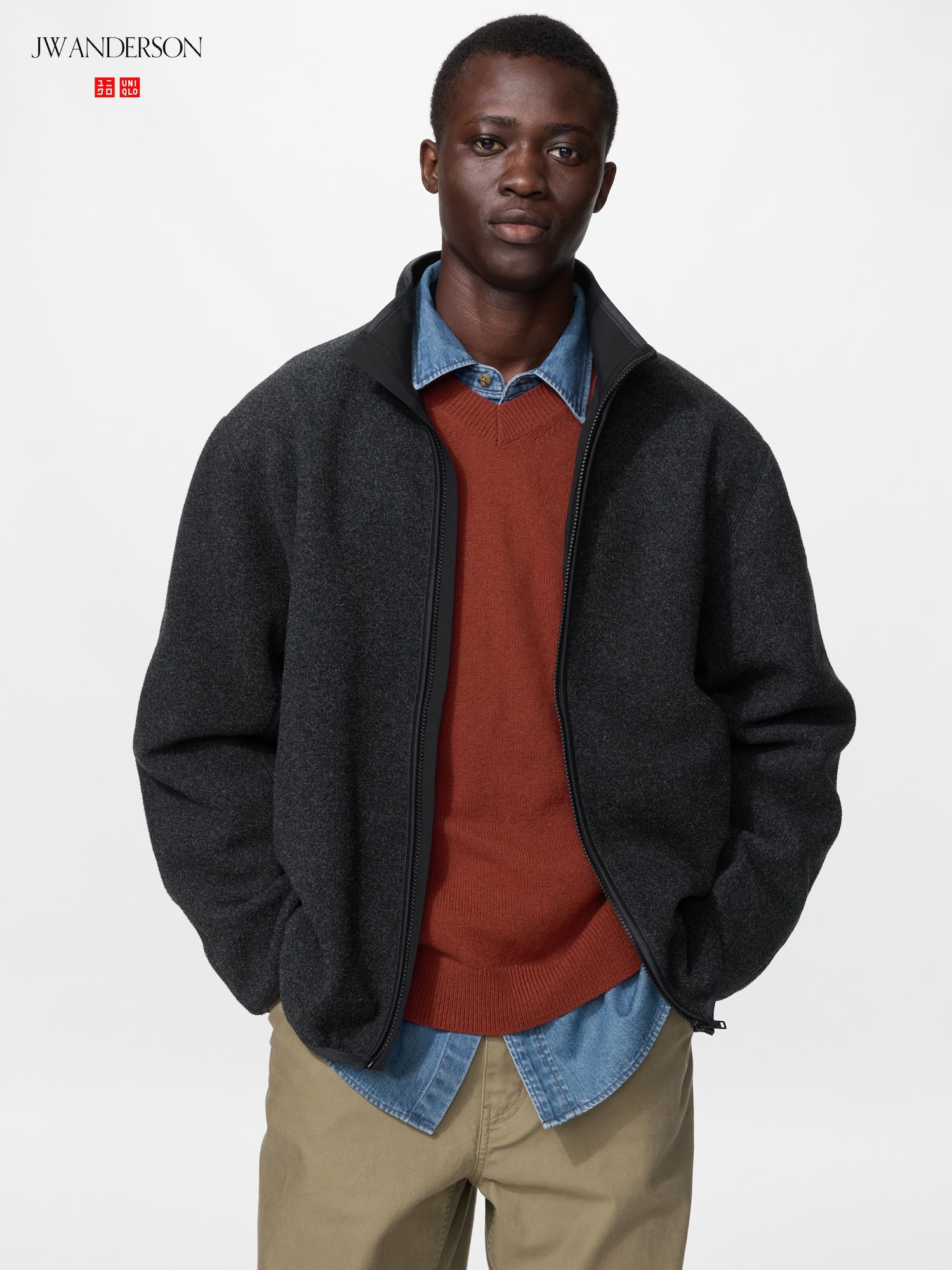 Ветроустойчивый флис-жакет — UNIQLO
