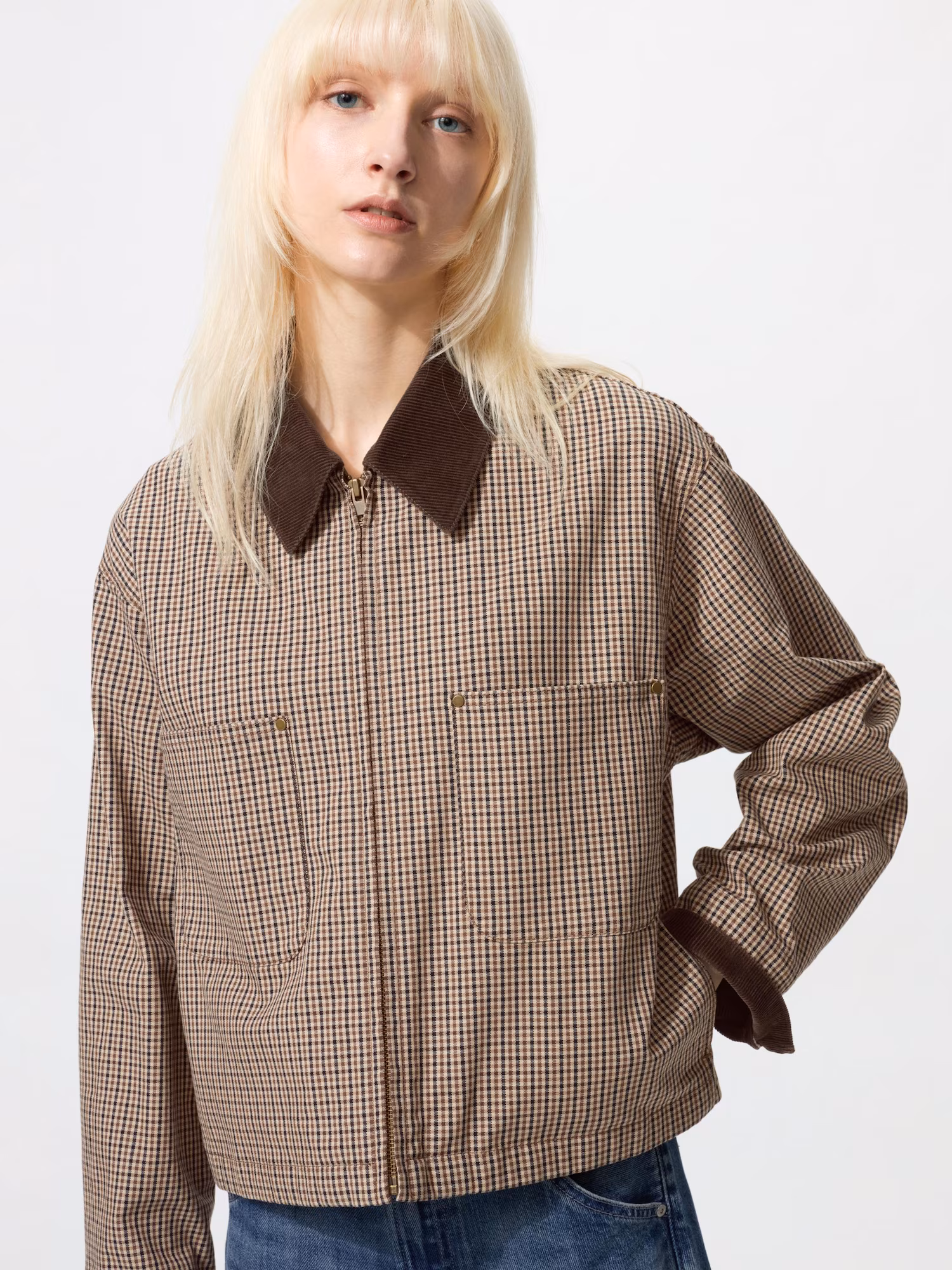 Короткий жакет на молнии — UNIQLO