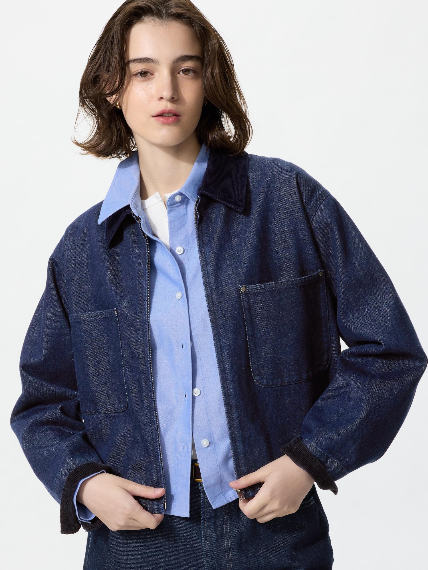 Короткий жакет на молнии — UNIQLO