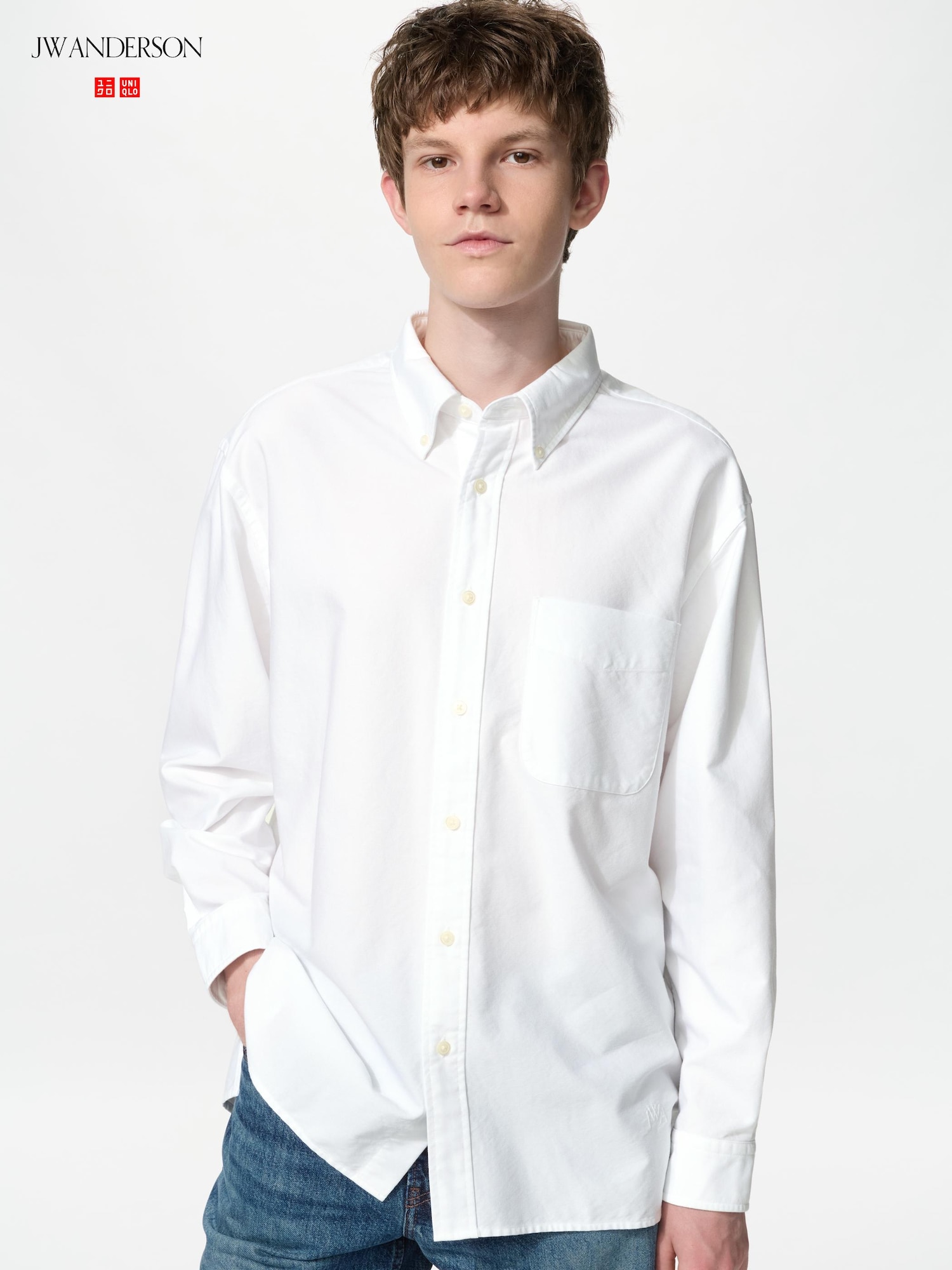 Оверсайз оксфордская рубашка — UNIQLO