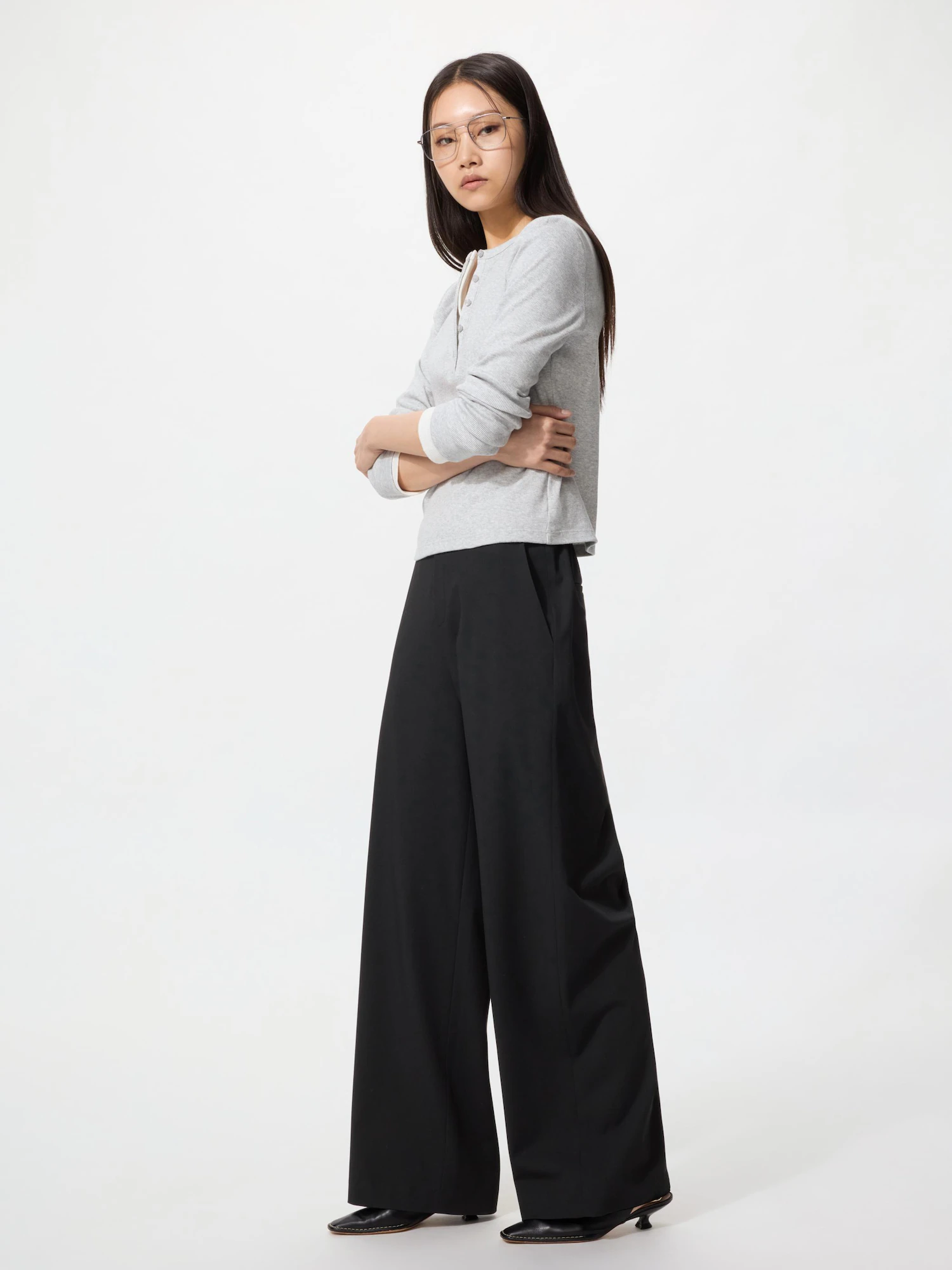 Брюки Smart Easy удлиненные — UNIQLO