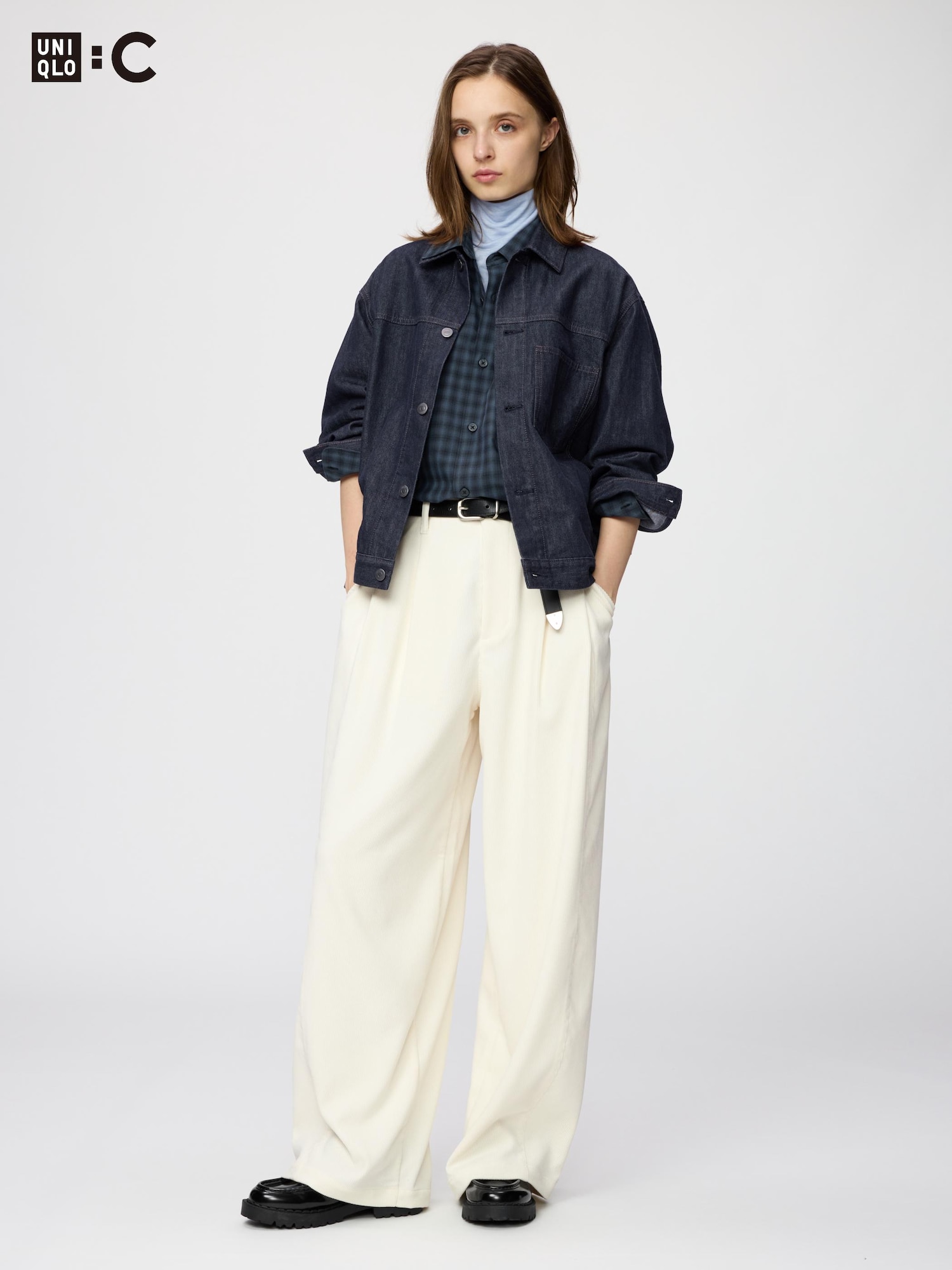 Объемные вельветовые брюки/длинные — UNIQLO