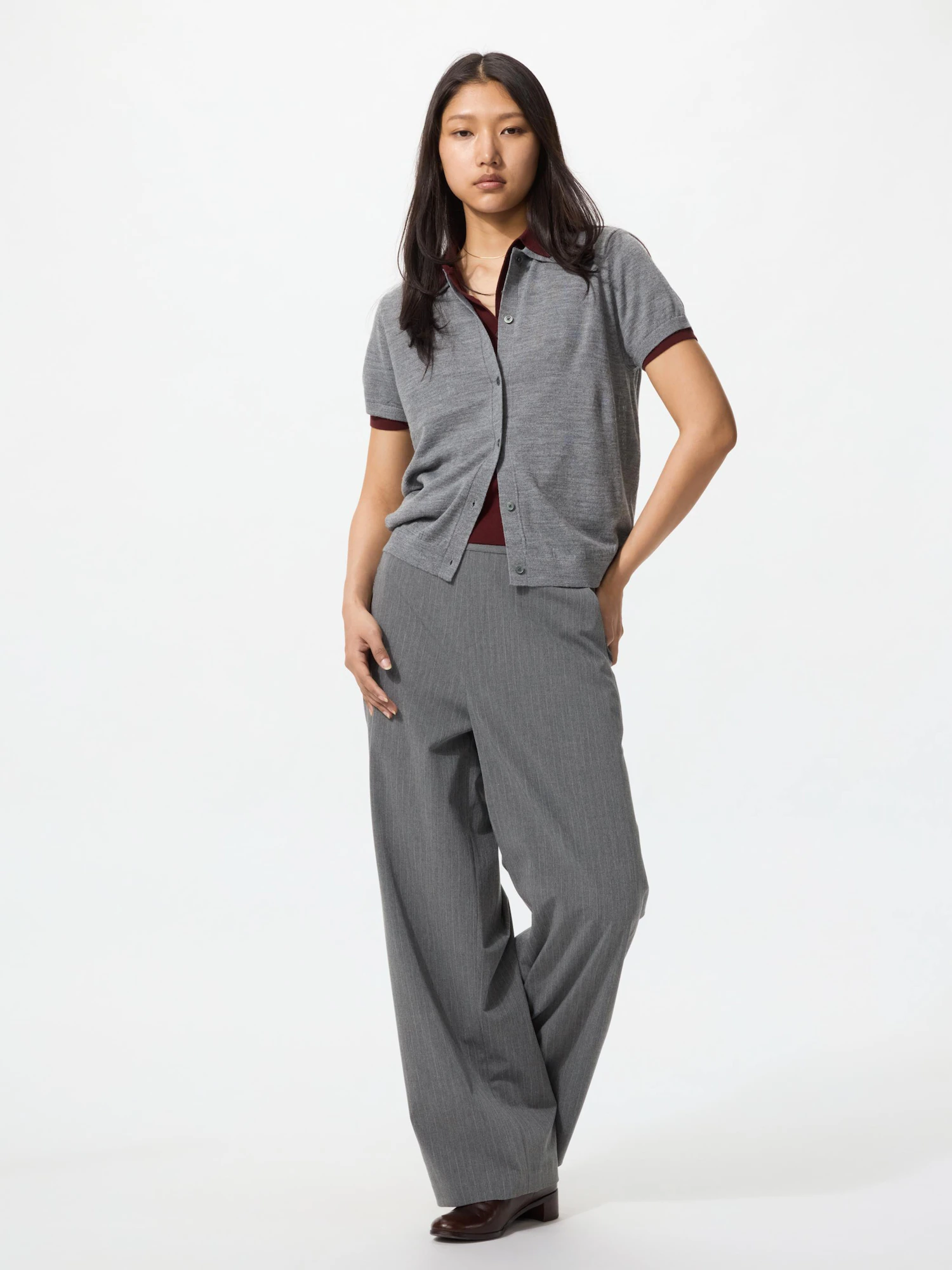 Брюки Smart Easy в полоску — UNIQLO
