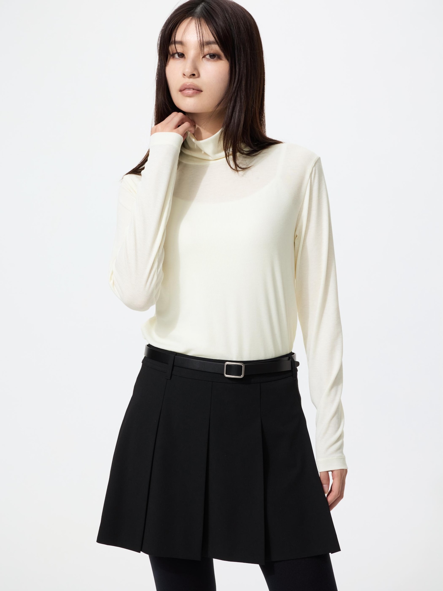 Тёплый Rib Т-нек — UNIQLO