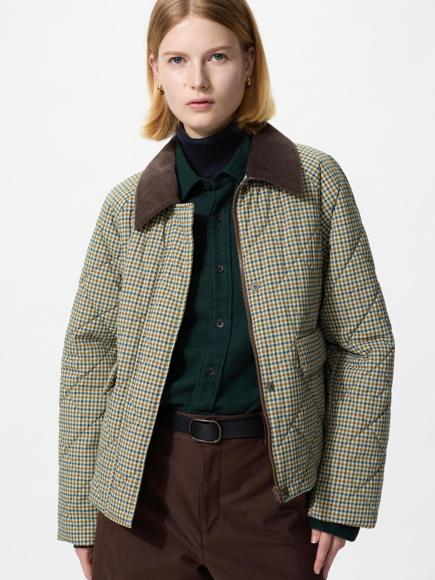 Короткая стёганая куртка-утилити — UNIQLO