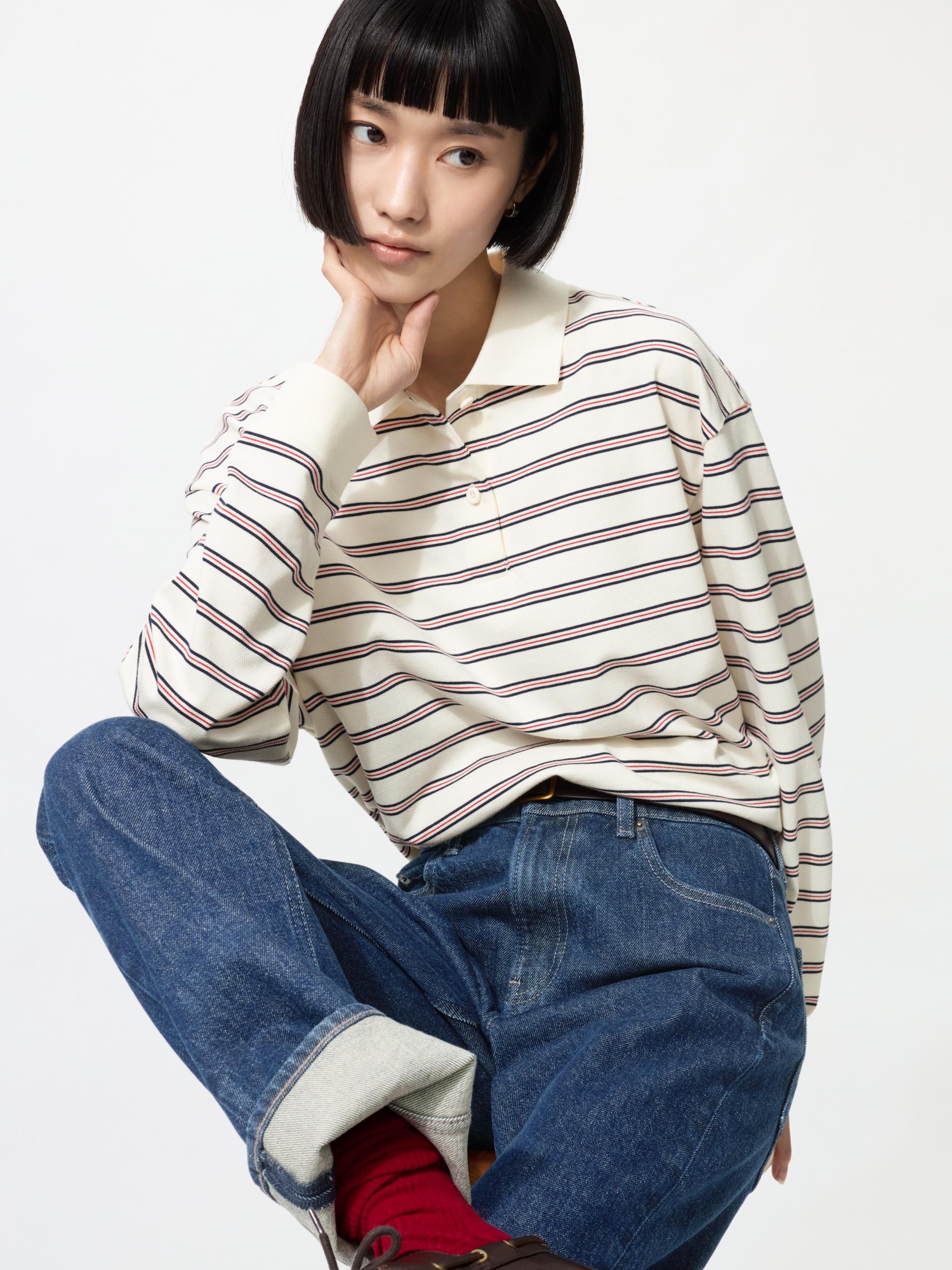 Поло в полоску — UNIQLO