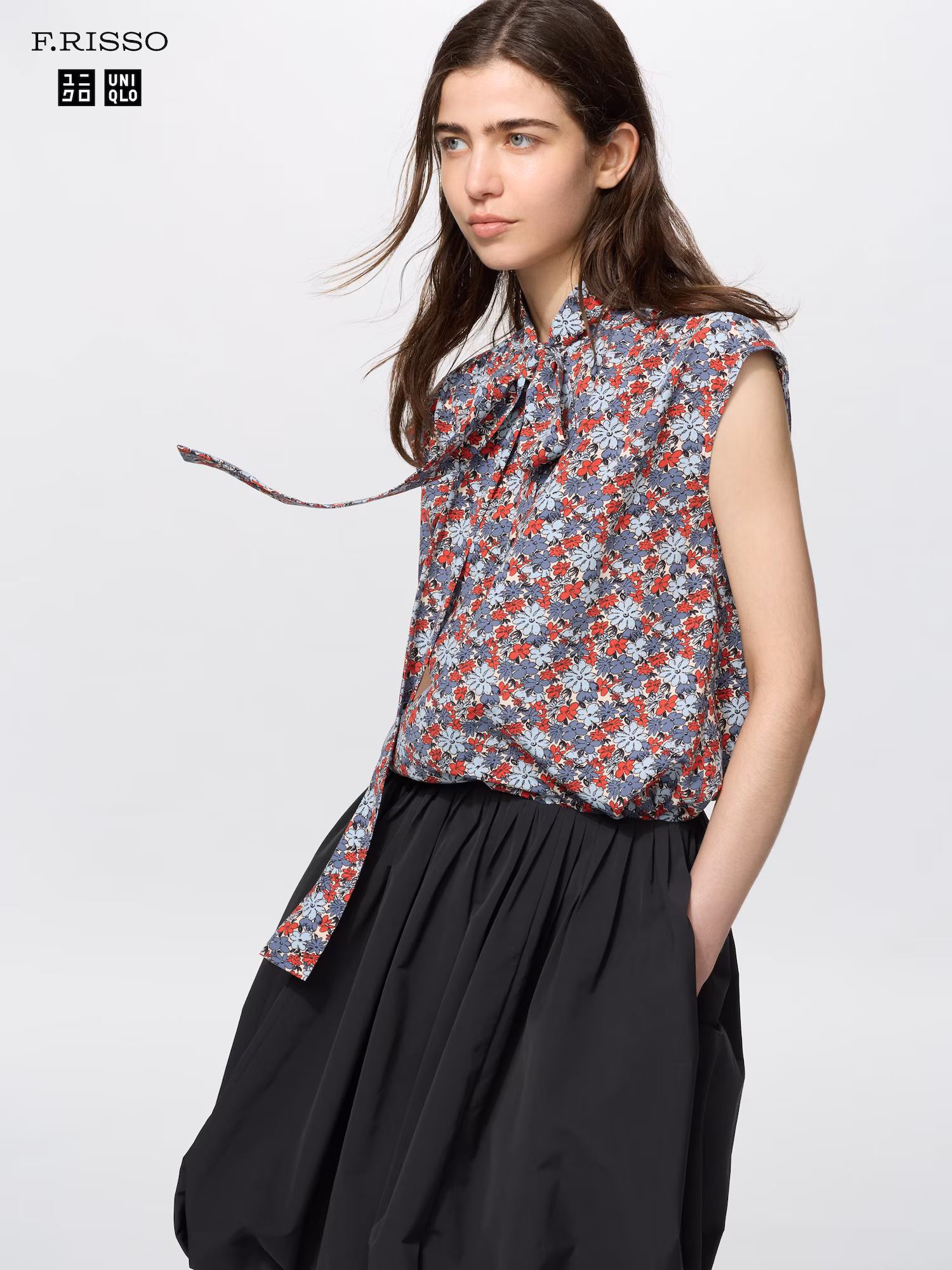 Блузка без рукавов с бантом — UNIQLO