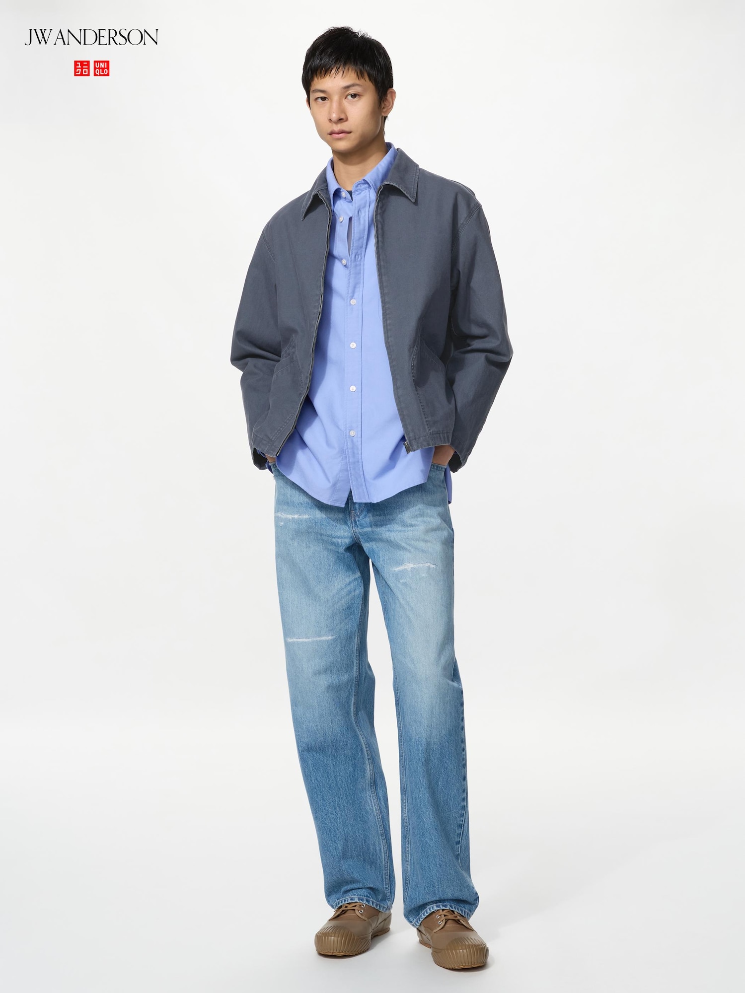 Прямые джинсы с повреждениями удлиненные — UNIQLO