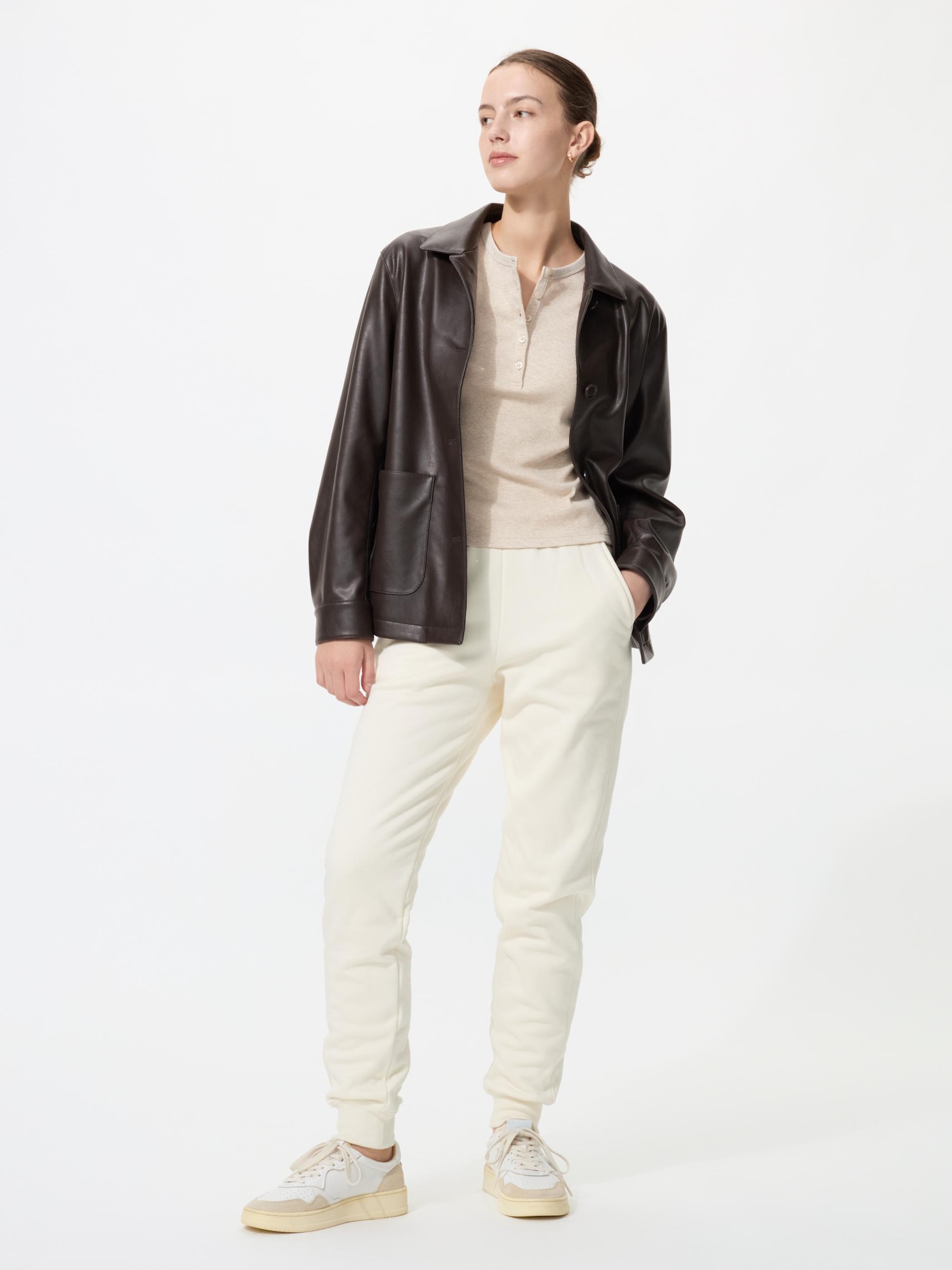 Теплые флисовые спортивные брюки удлиненные — UNIQLO