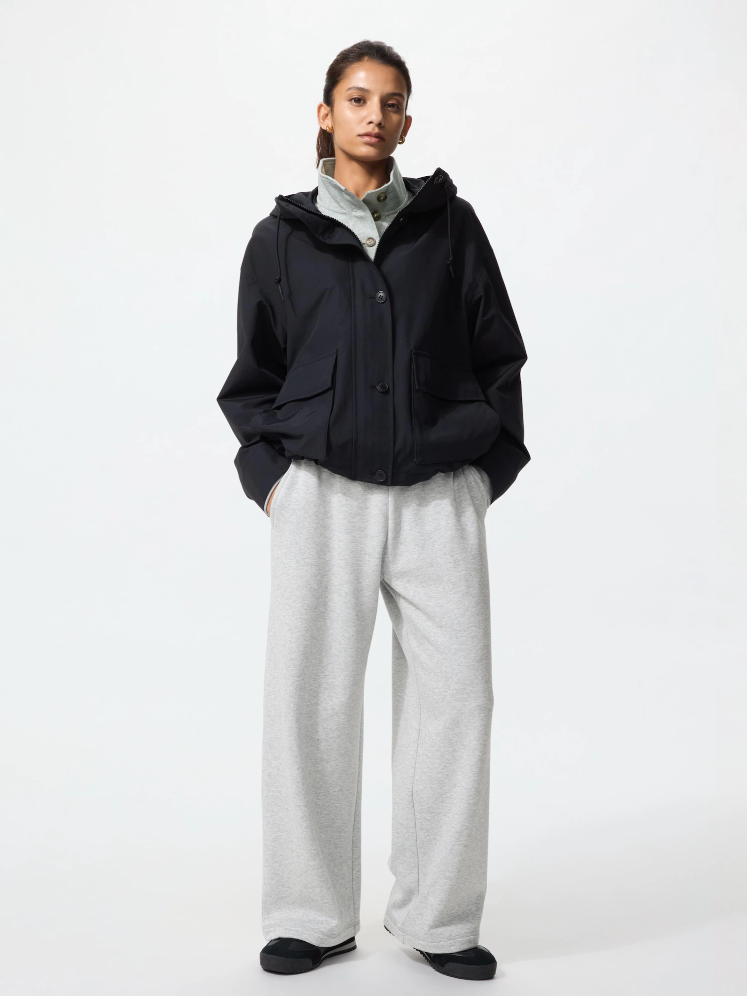 Тёплые широкие штаны/короткие — UNIQLO