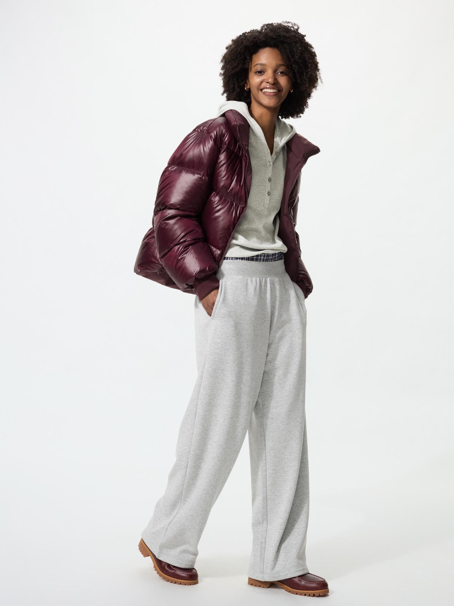 Тёплые широкие штаны/длинные — UNIQLO