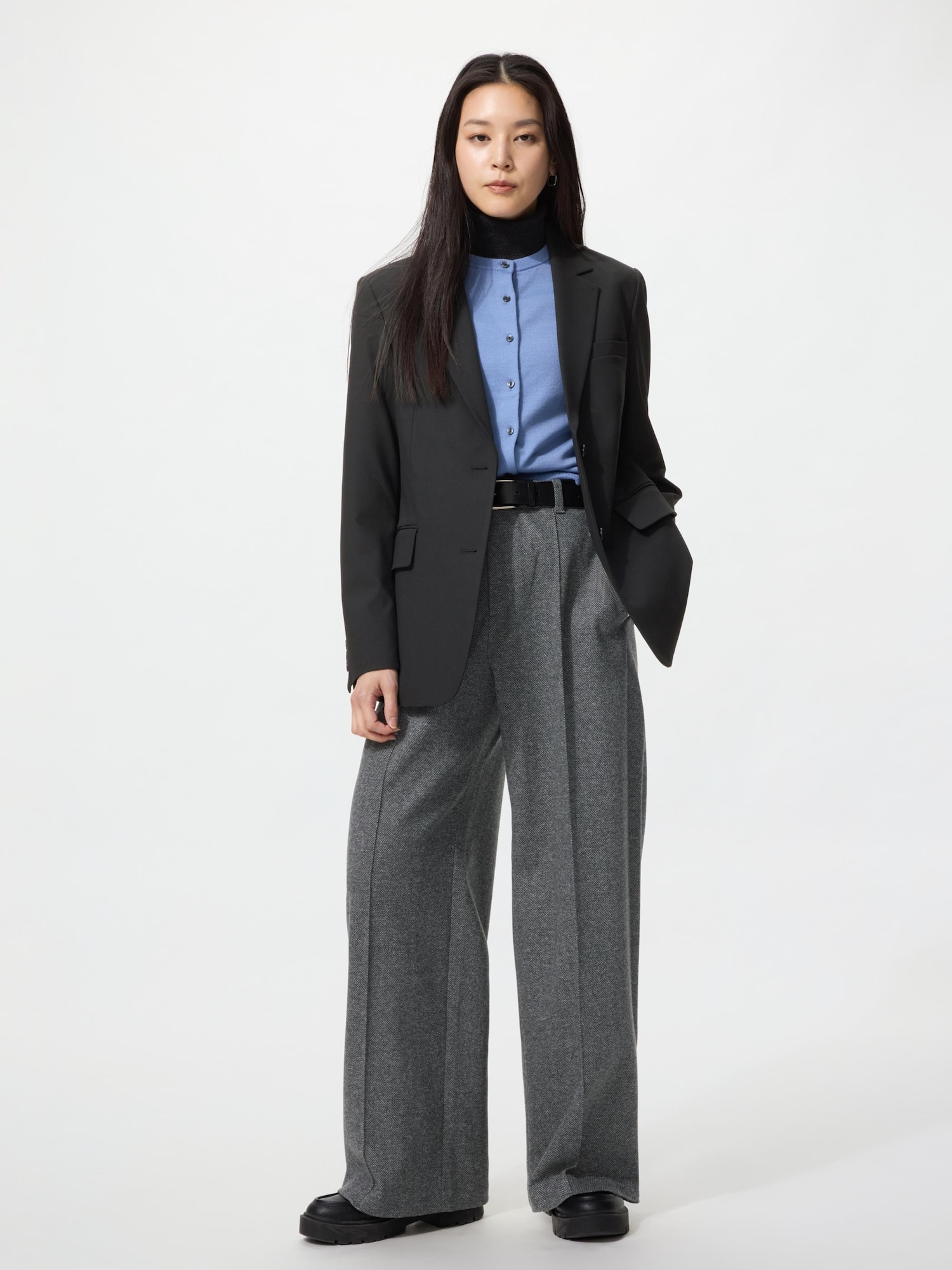 Широкие брюки из мягкого трикотажа — UNIQLO