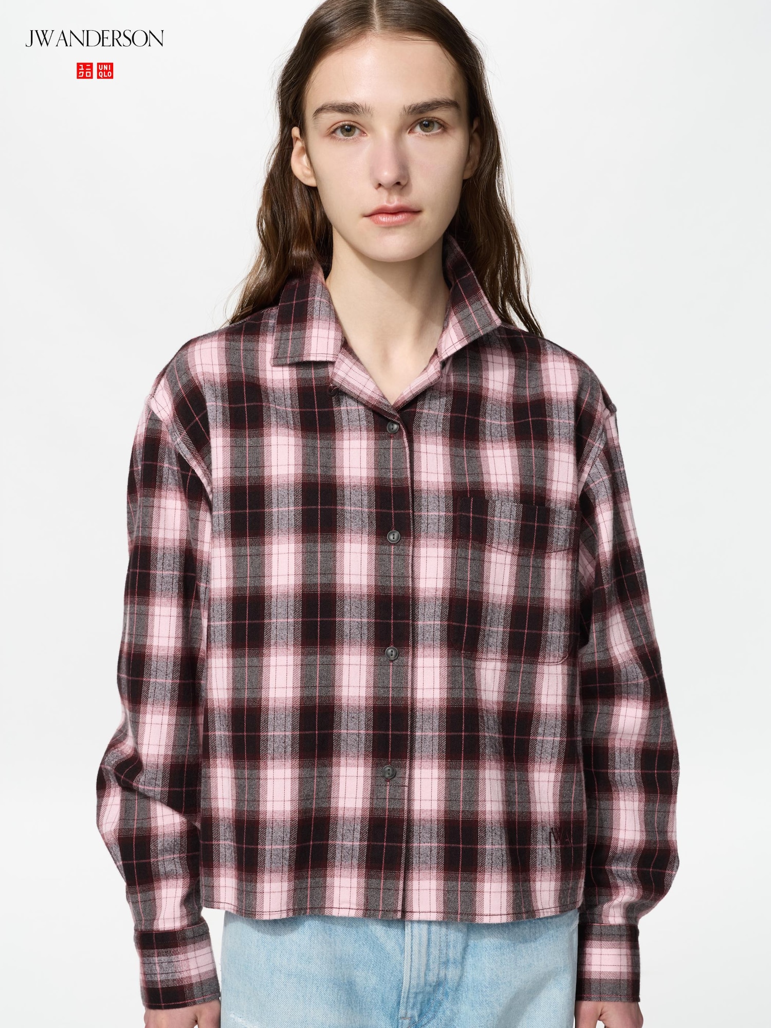 Фланелевая бокс-силуэт рубашка — UNIQLO