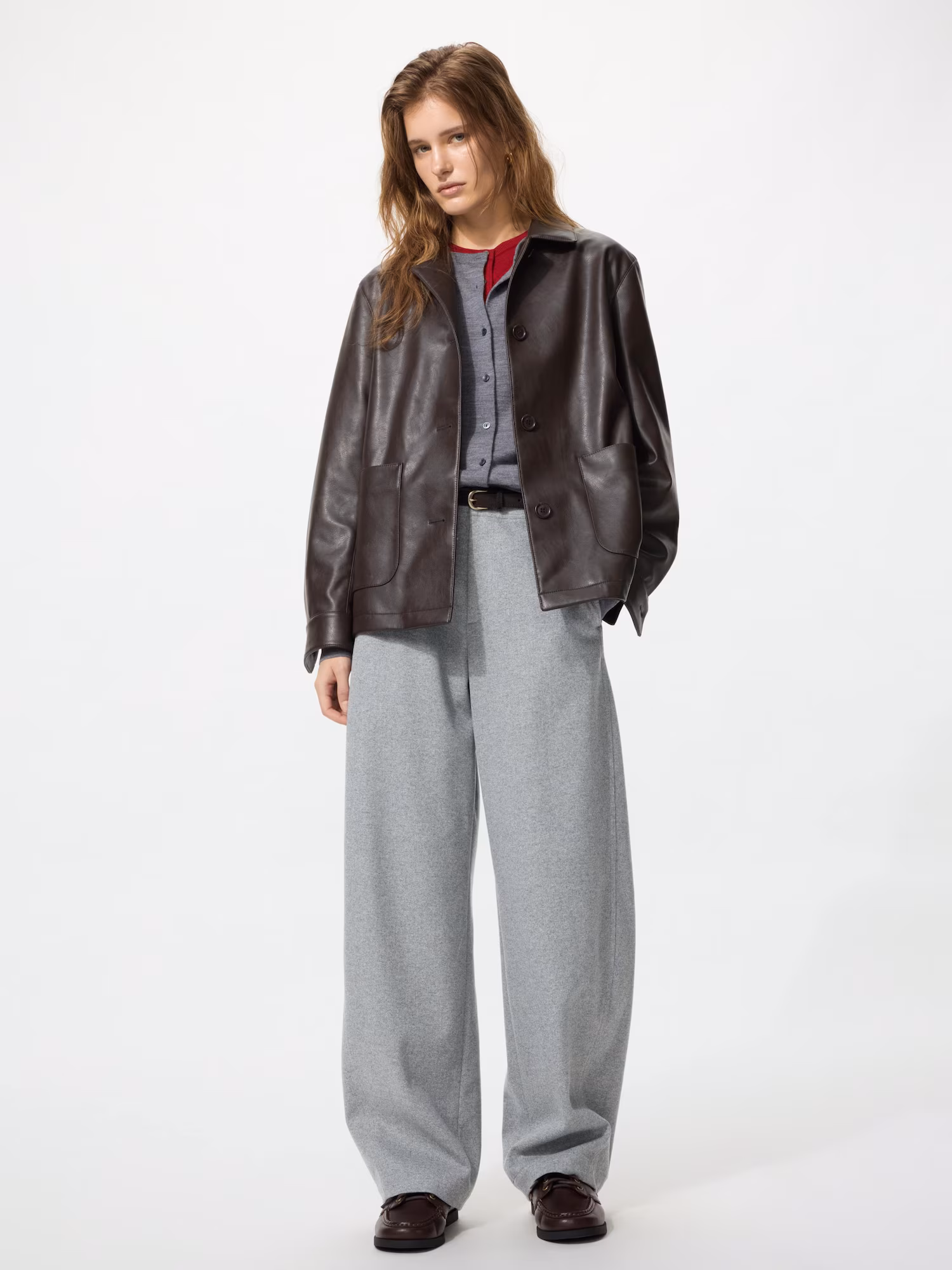 Брюки barrel из джерси с удлинением — UNIQLO