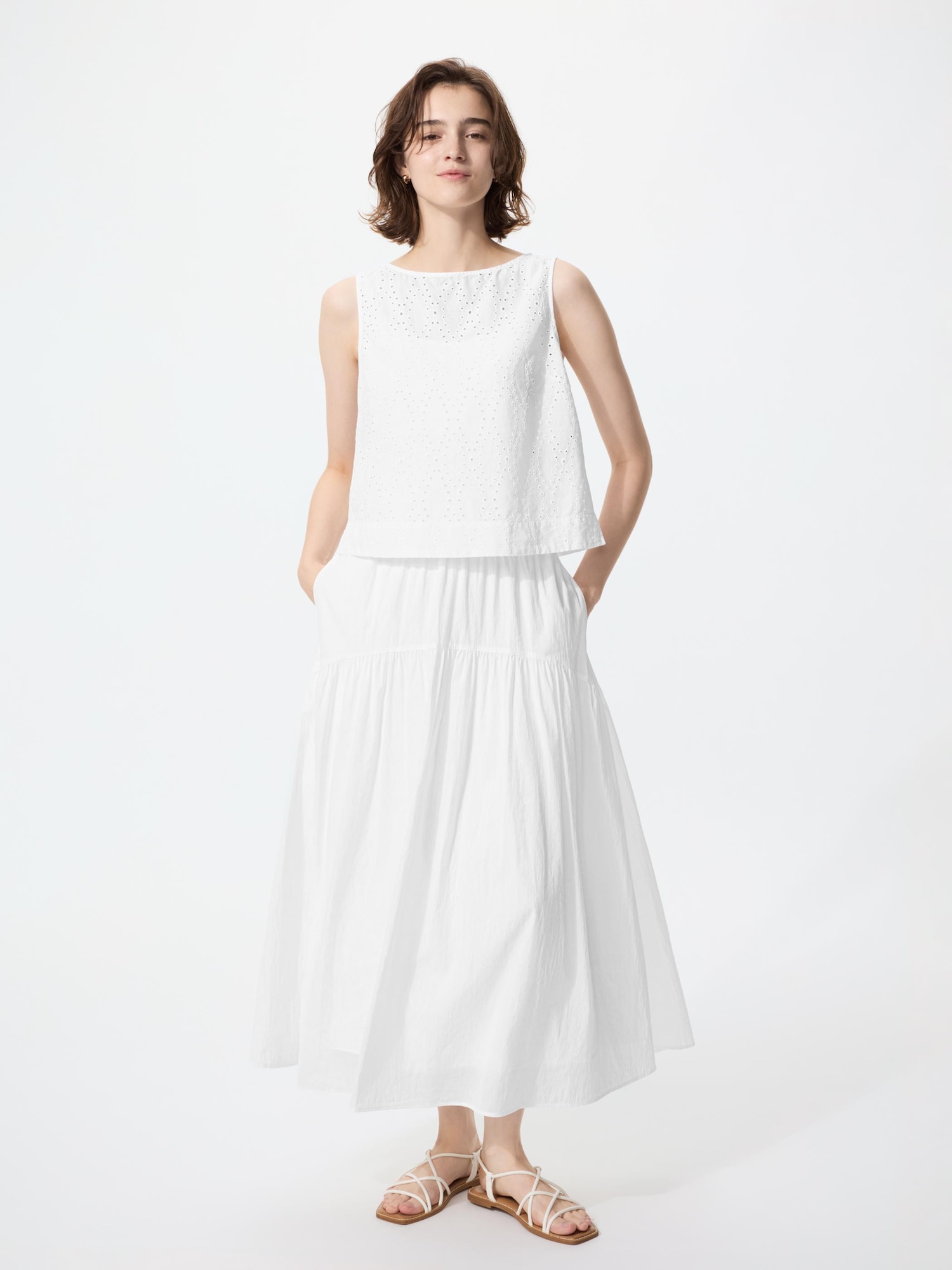Нейлоновая юбка со сборками — UNIQLO
