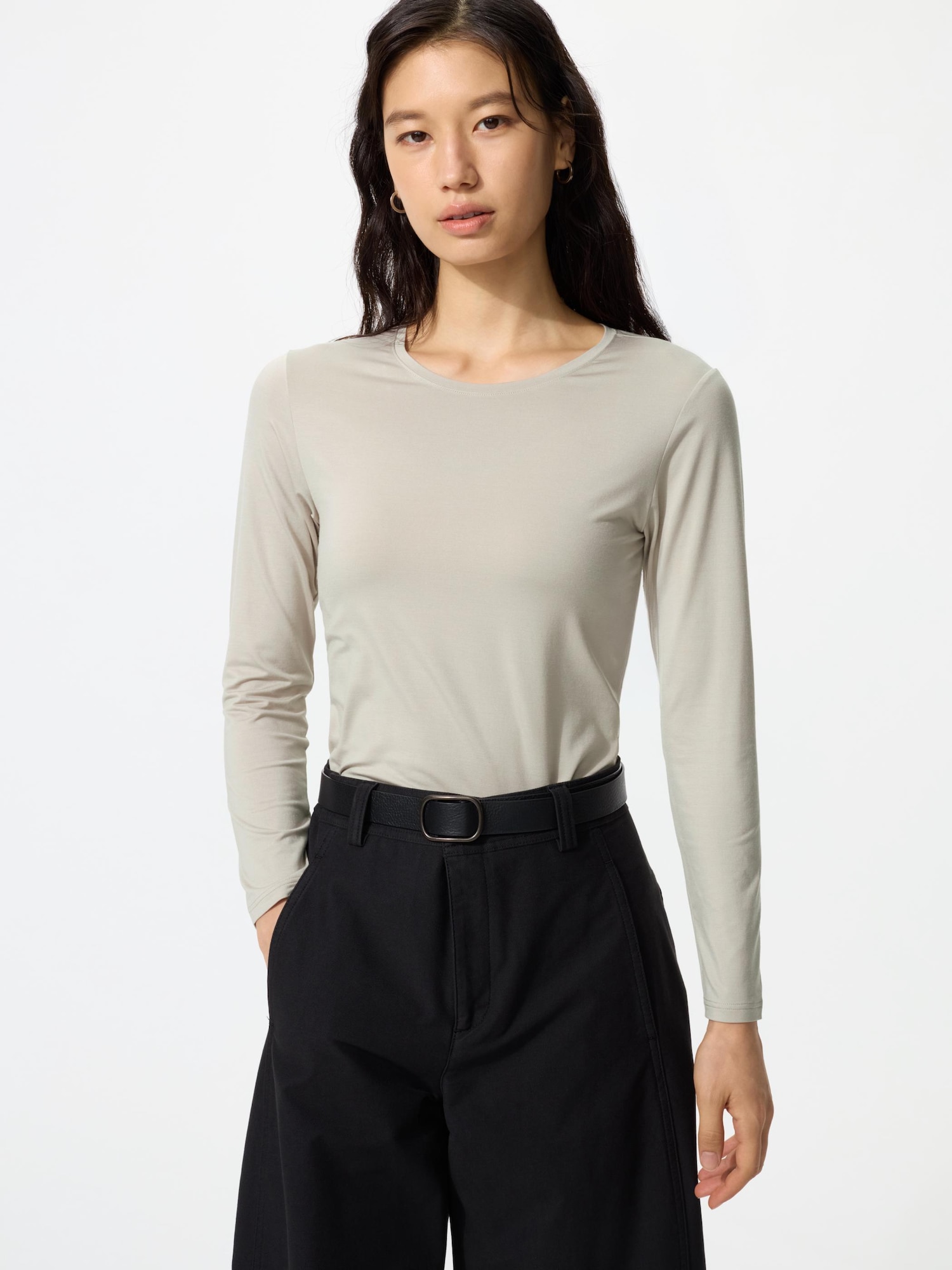 HEATTECH футболка с круглым вырезом — UNIQLO
