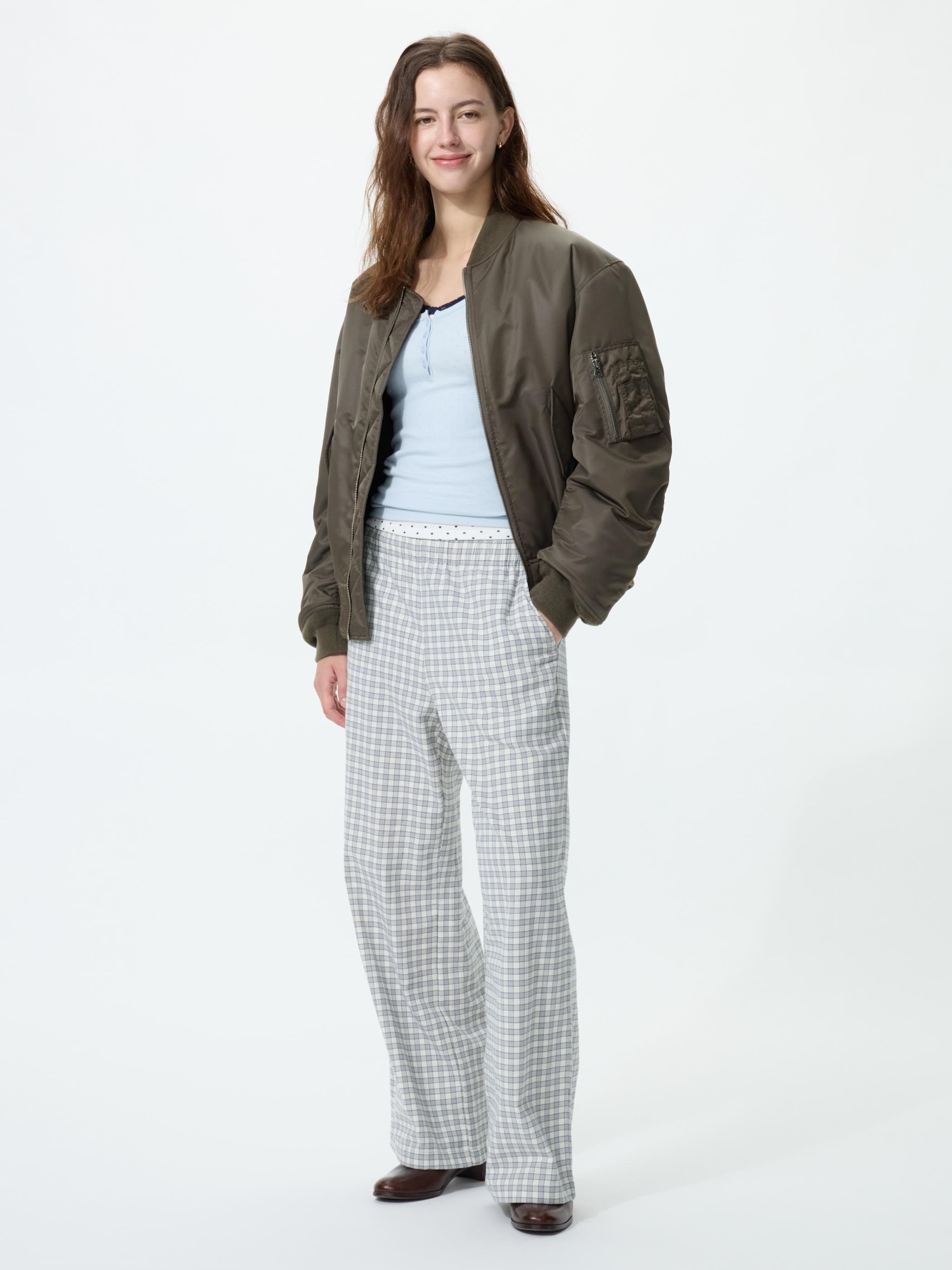 Фланелевые свободные брюки — UNIQLO